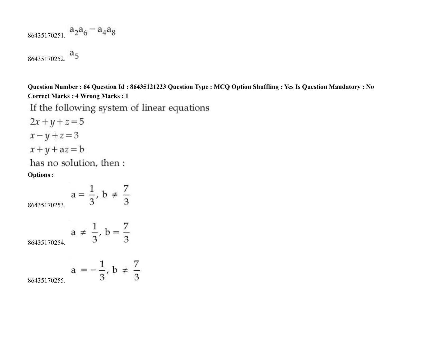 JEE Mains 2021: BTech (Shift 1) 31-08-2021 Question Paper - Page 50