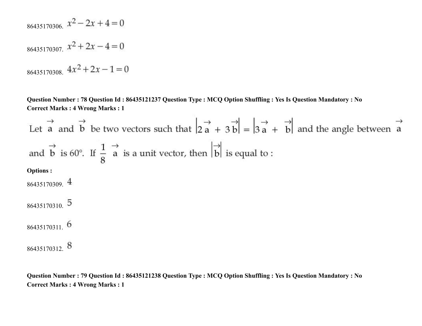 JEE Mains 2021: BTech (Shift 1) 31-08-2021 Question Paper - Page 59