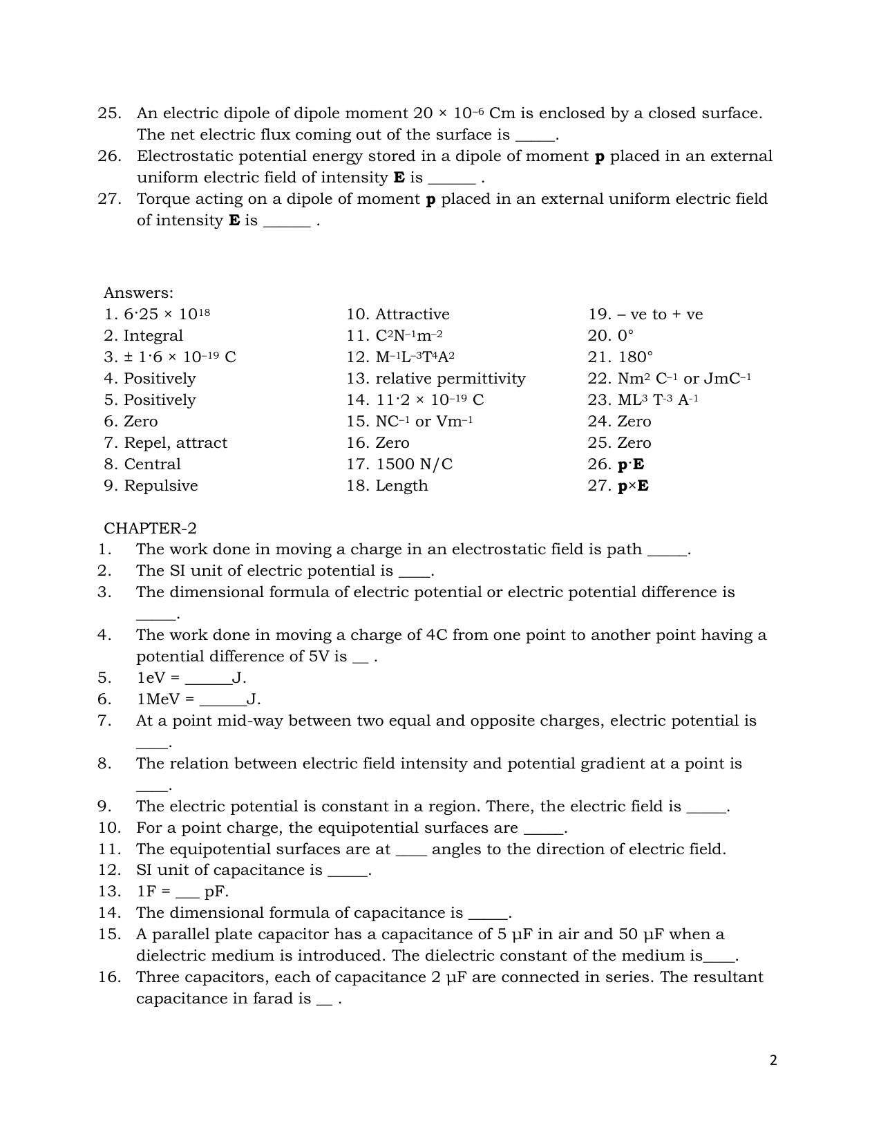 CHSE Odisha Class 12 PHYSICS (1ST PHASE) Question Bank - Page 2