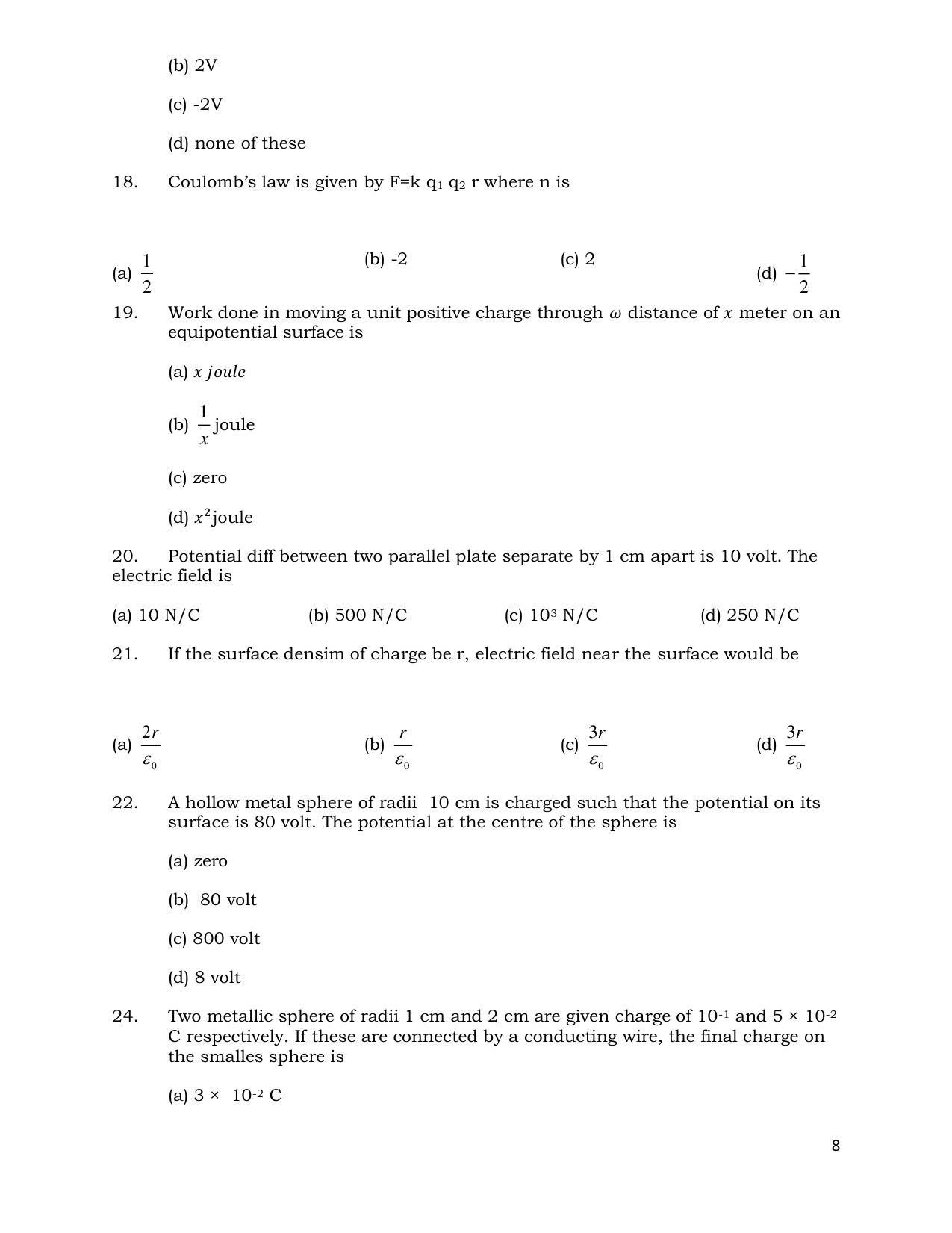 CHSE Odisha Class 12 PHYSICS (1ST PHASE) Question Bank - Page 8