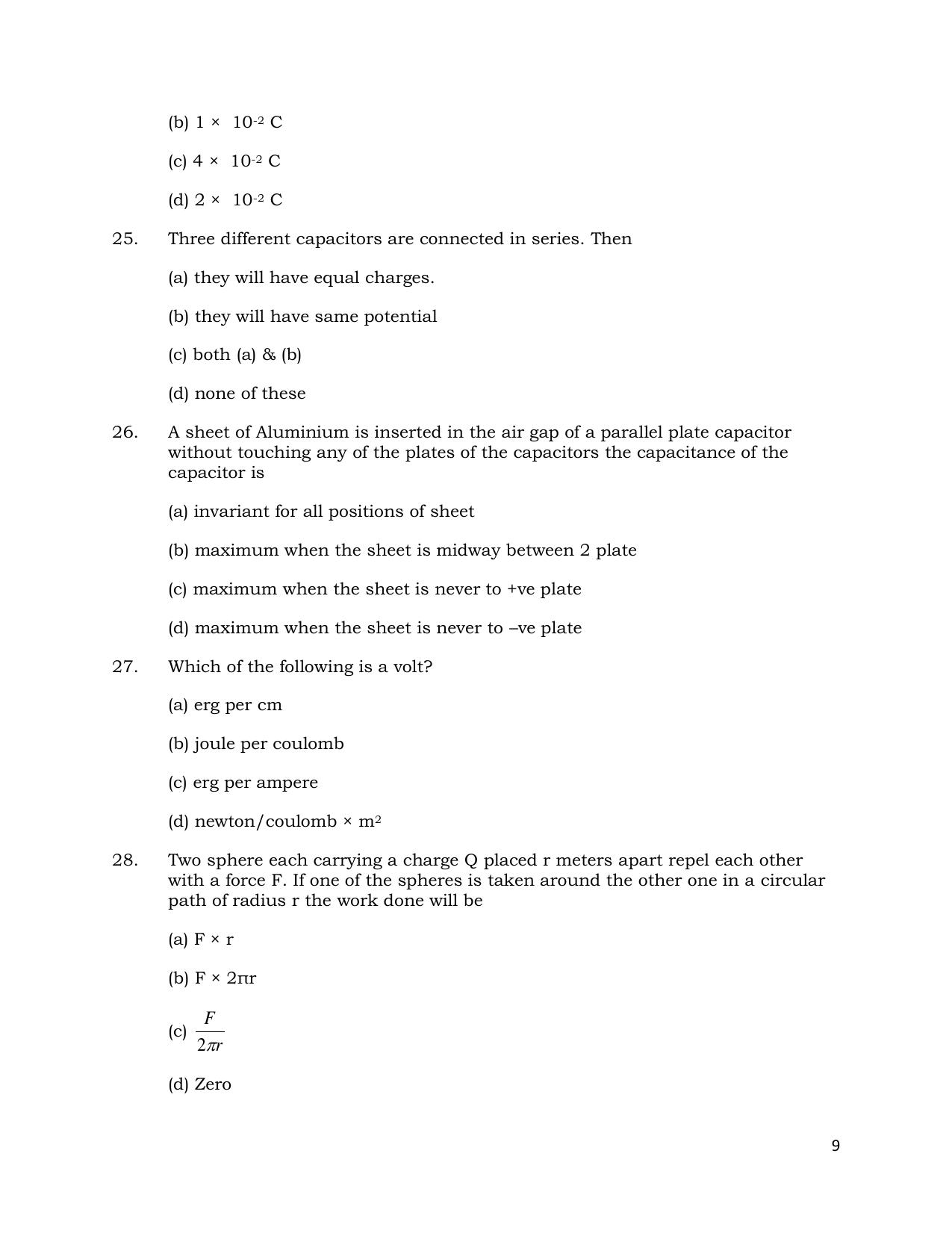 CHSE Odisha Class 12 PHYSICS (1ST PHASE) Question Bank - Page 9