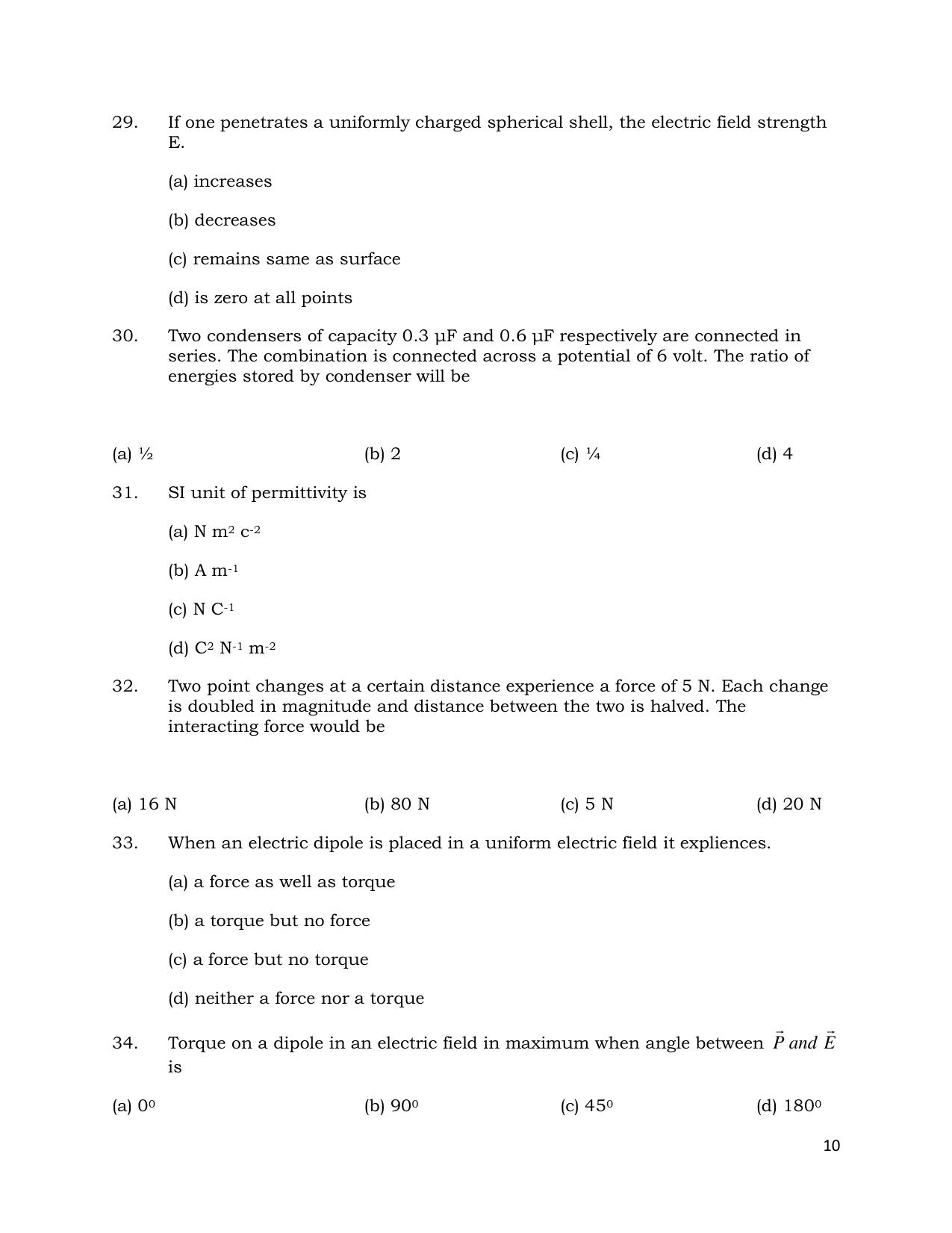 CHSE Odisha Class 12 PHYSICS (1ST PHASE) Question Bank - Page 10