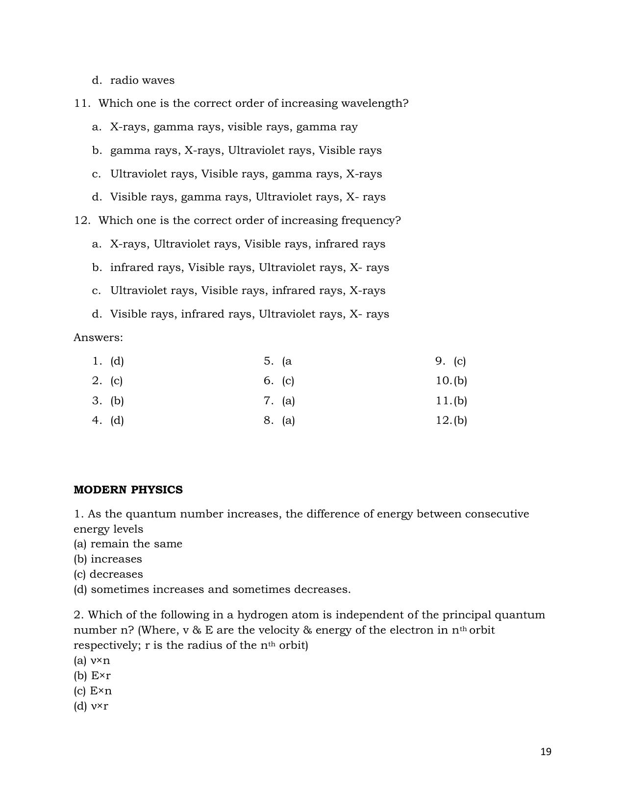 CHSE Odisha Class 12 PHYSICS (1ST PHASE) Question Bank - Page 19