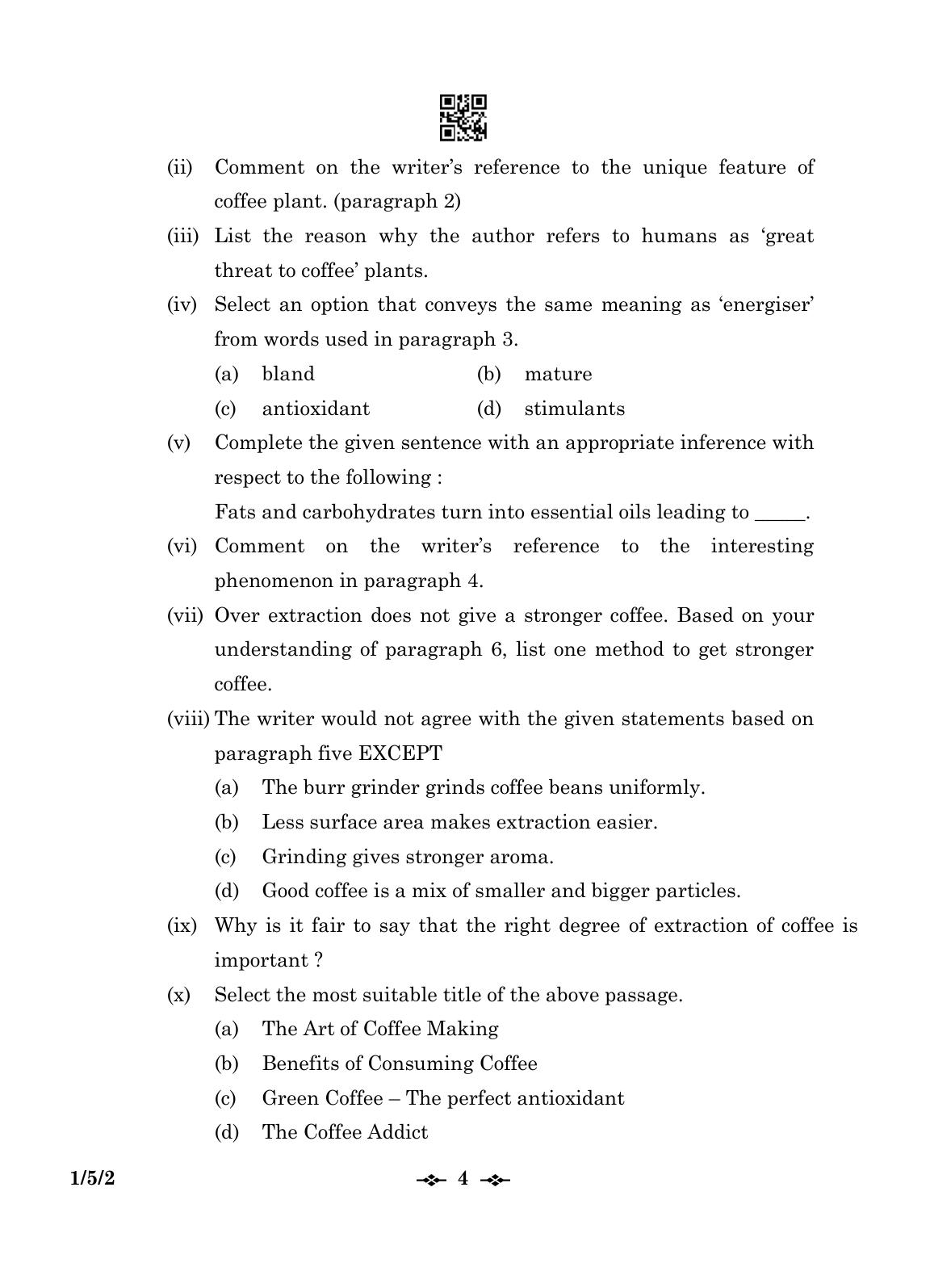 CBSE Class 12 1-5-2 English Core 2023 Question Paper - Page 4