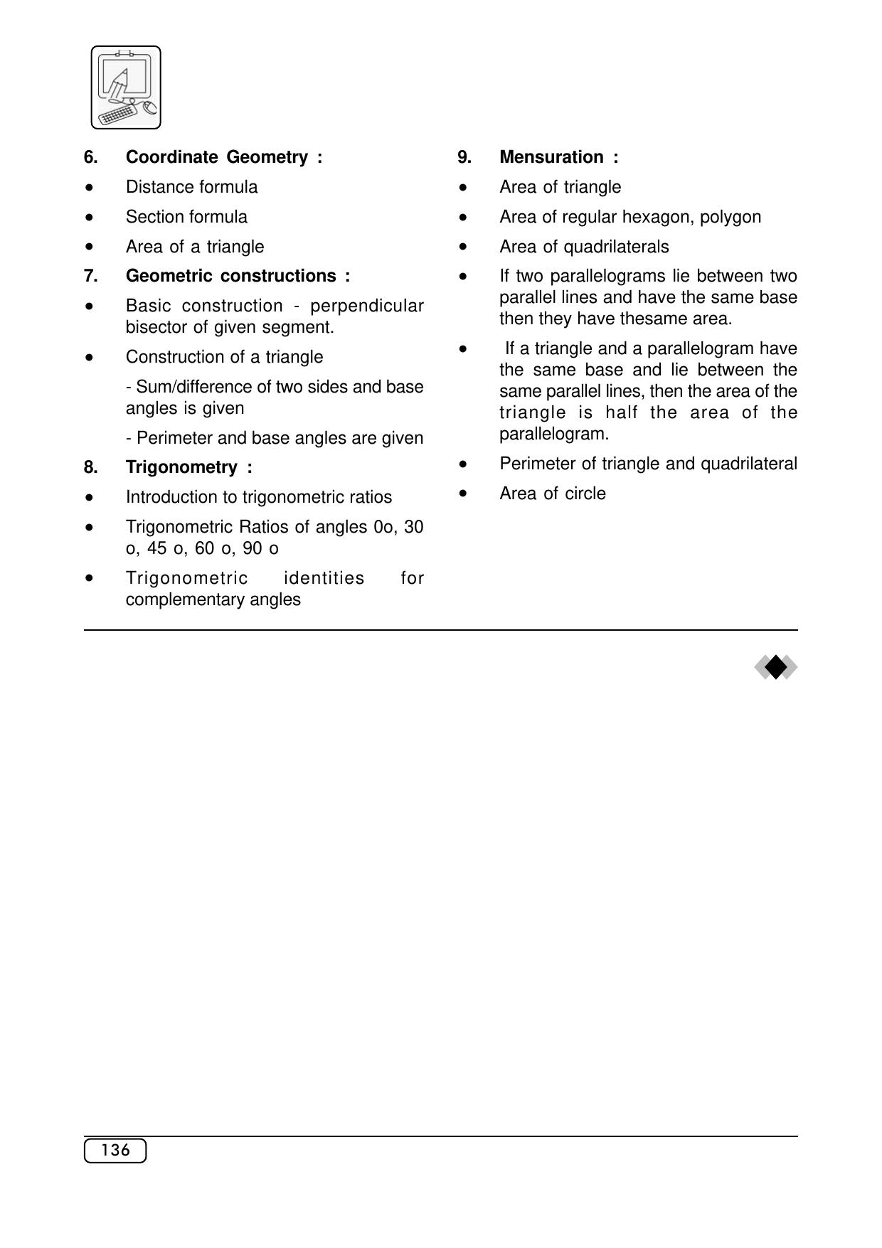 Maharashtra SSC Maths Syllabus - Page 4