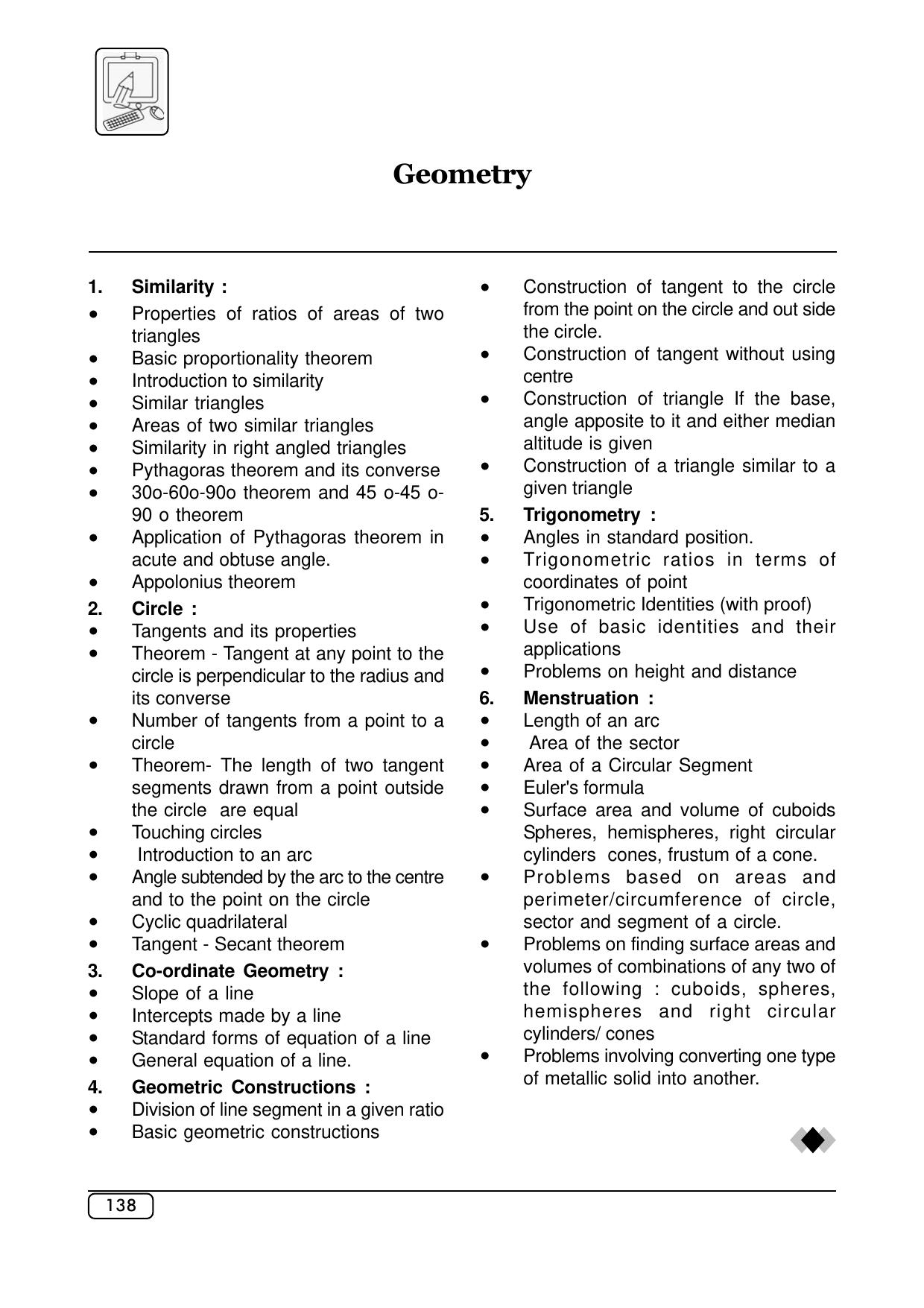 Maharashtra SSC Maths Syllabus - Page 6