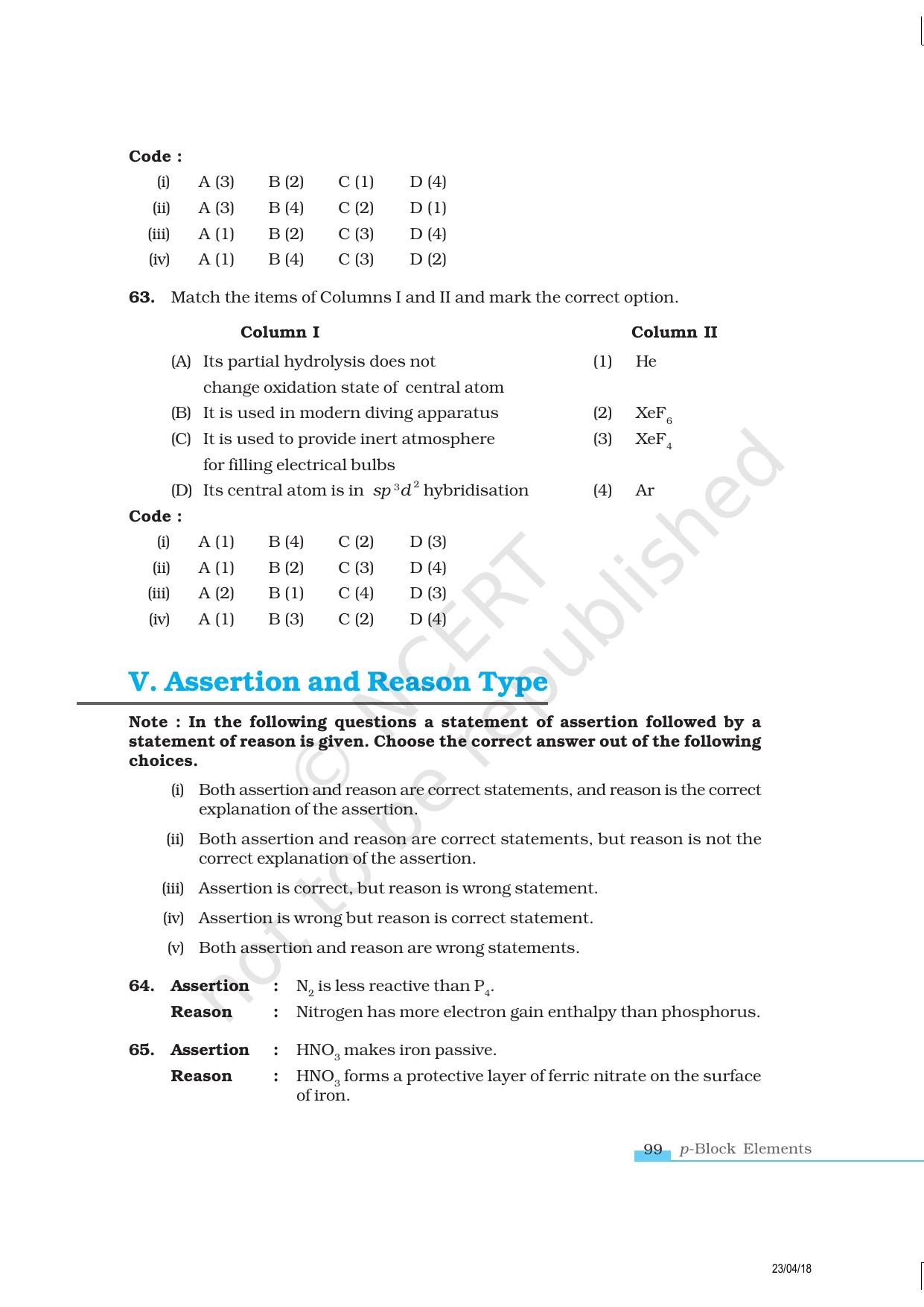 NCERT Exemplar Book for Class 12 Chemistry: Chapter 7 The p-Block Elements - Page 10