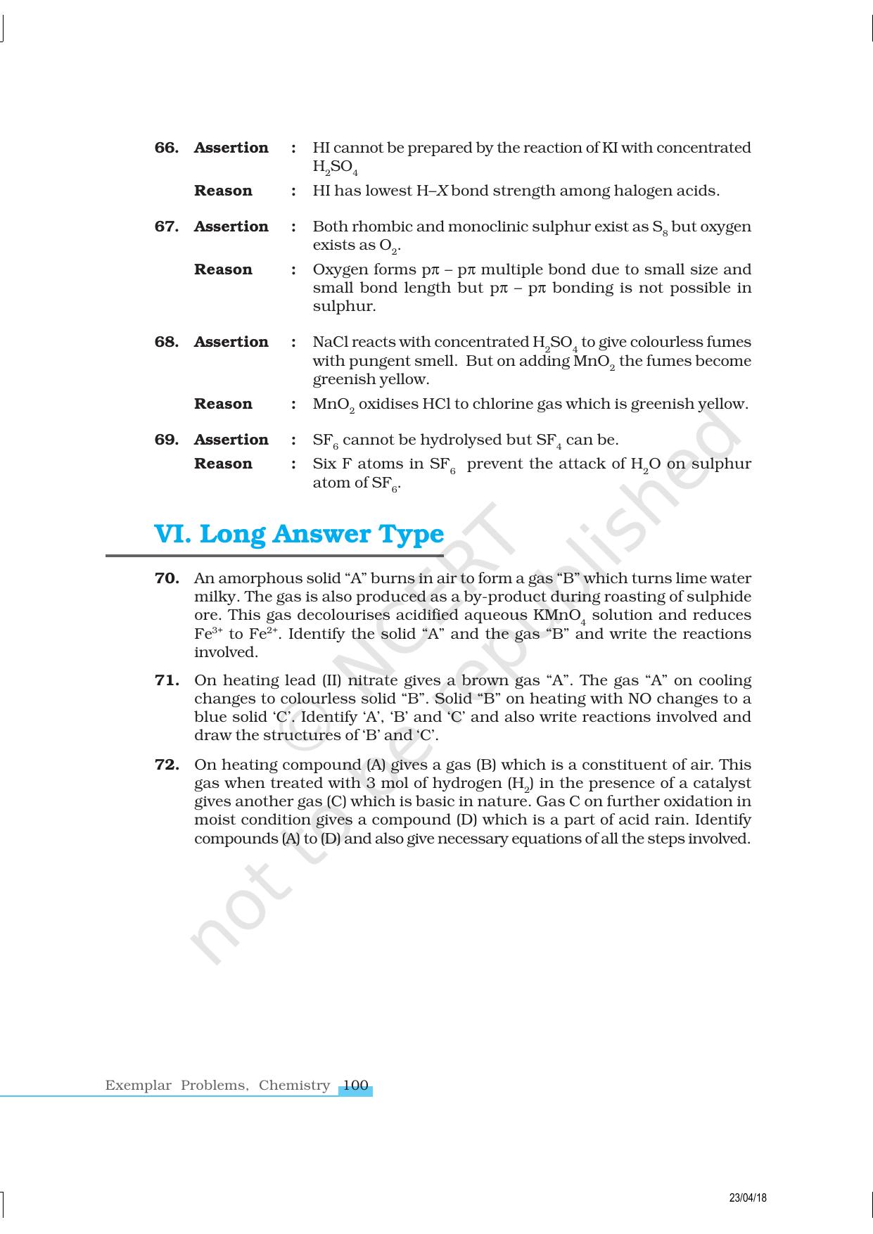 NCERT Exemplar Book for Class 12 Chemistry: Chapter 7 The p-Block Elements - Page 11