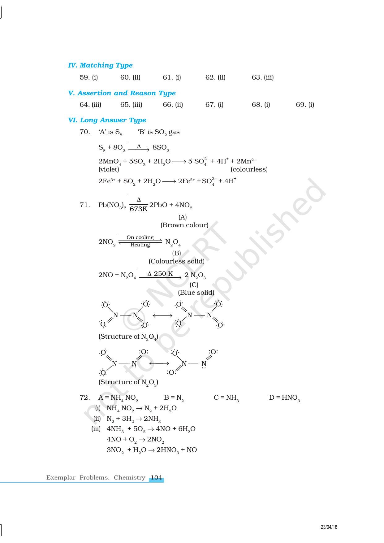 NCERT Exemplar Book for Class 12 Chemistry: Chapter 7 The p-Block Elements - Page 15