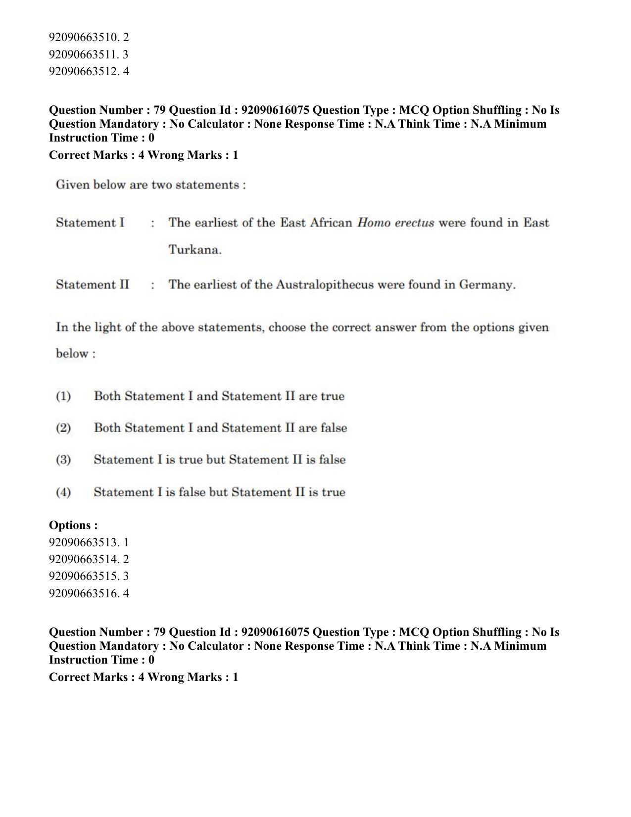 CUET PG 2023: HUQP02 – Anthropology(Eng)-Shift 1 (14-06-2023) Question Papers - Page 72