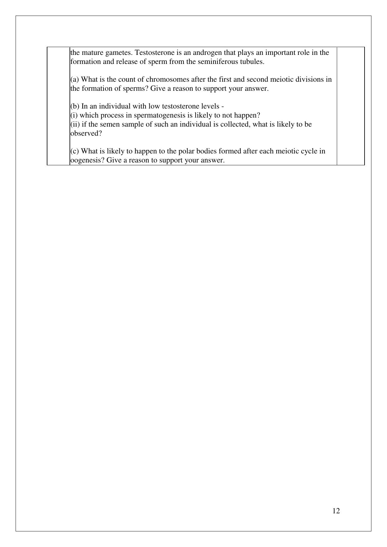 CBSE Class 12 Biology Practice Questions 2022-23 - Page 12