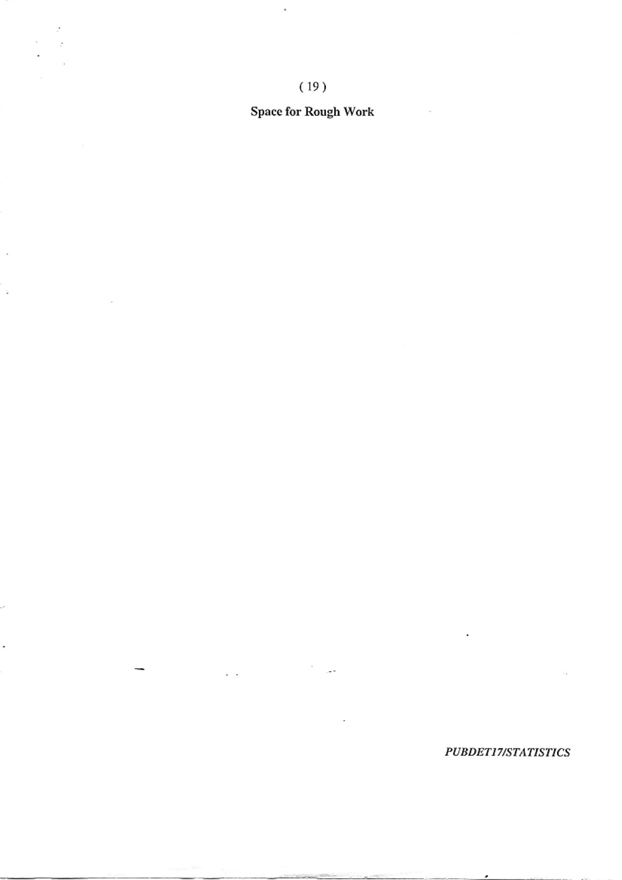 PUBDET 2017 Statistics Question Papers - Page 19