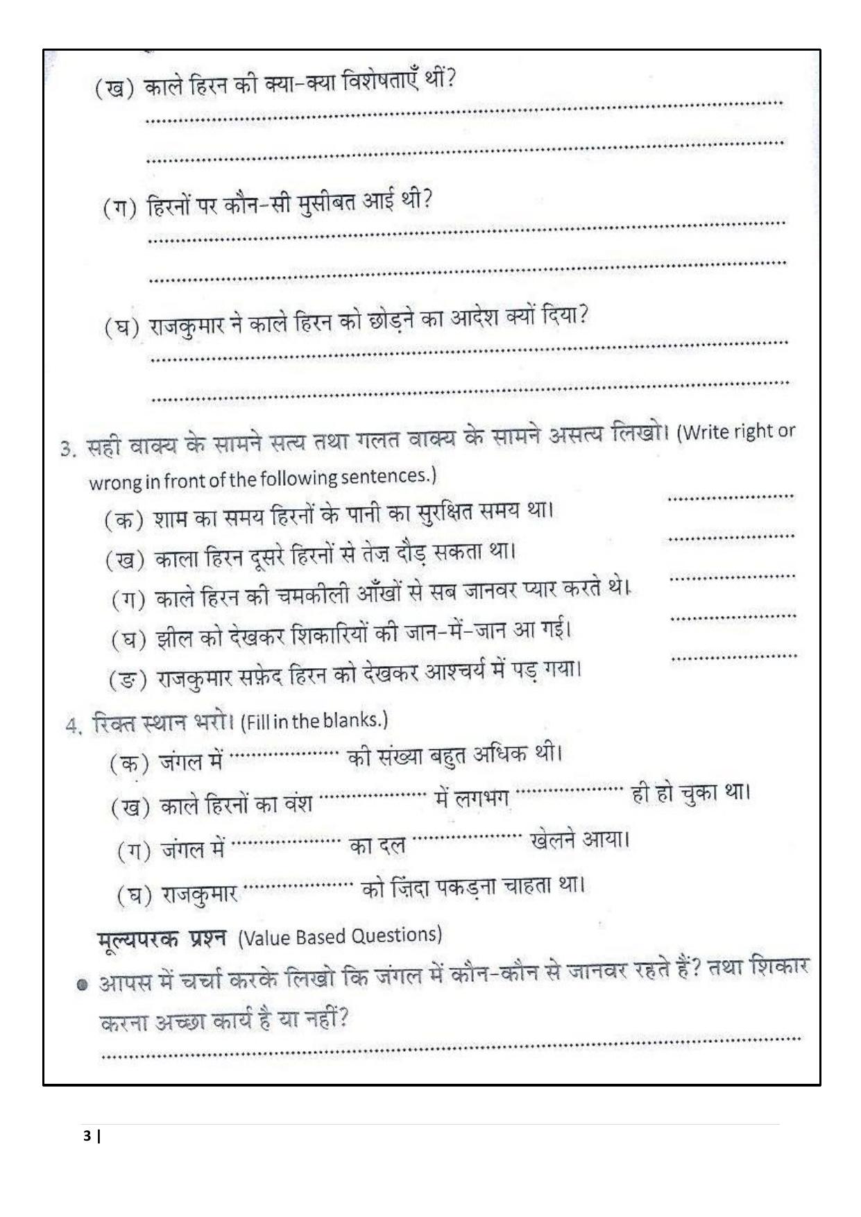Worksheet for Class 5 Hindi Assignment 48 - Page 3