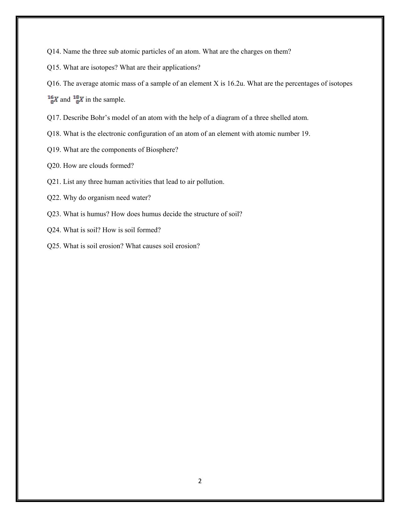 CBSE Worksheets for Class 9 Chemistry Assignment 3 - Page 2