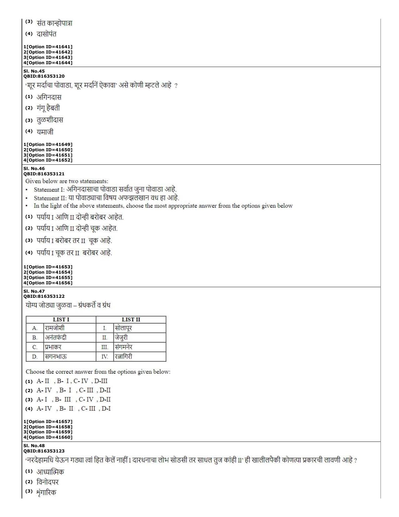CUET (PG) 2022: PGQP-60 Marathi (10-09-2022) Question Paper - Page 15