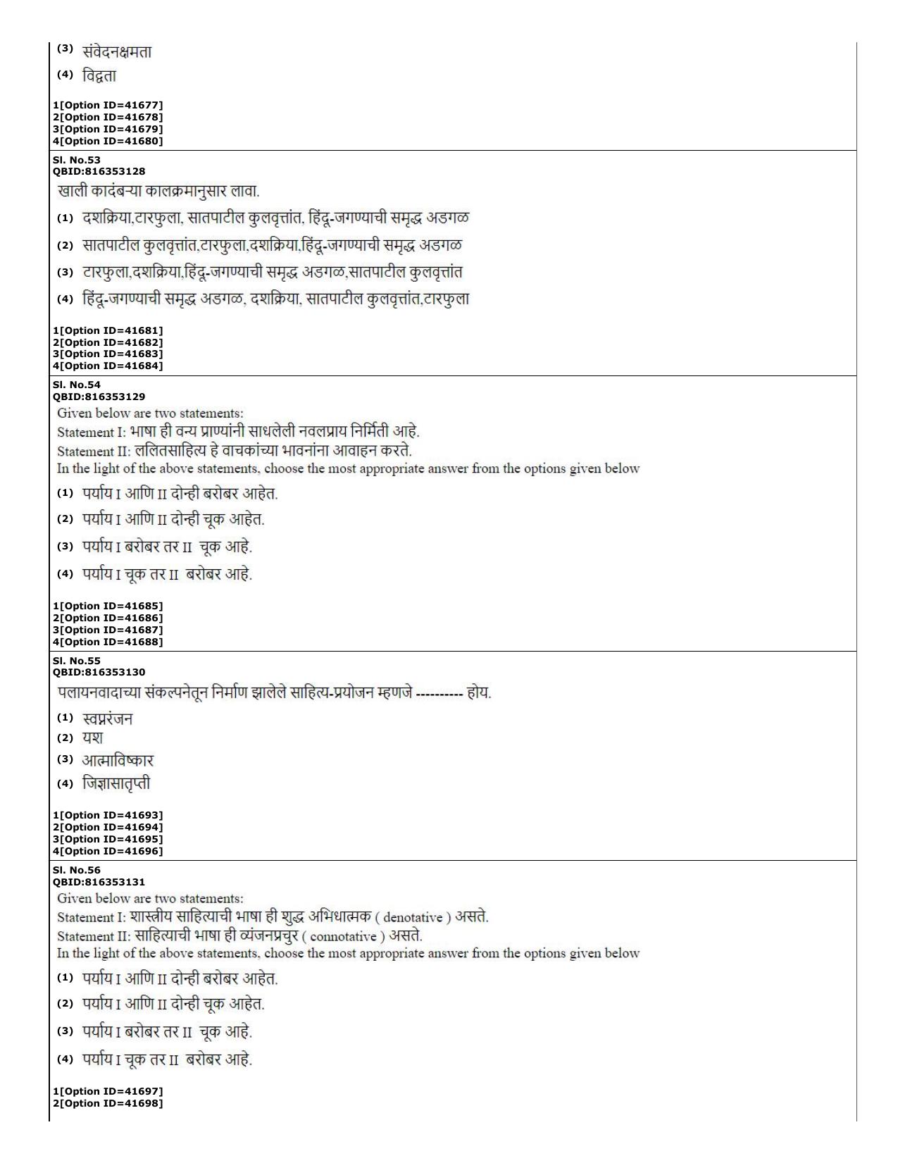 CUET (PG) 2022: PGQP-60 Marathi (10-09-2022) Question Paper - Page 17