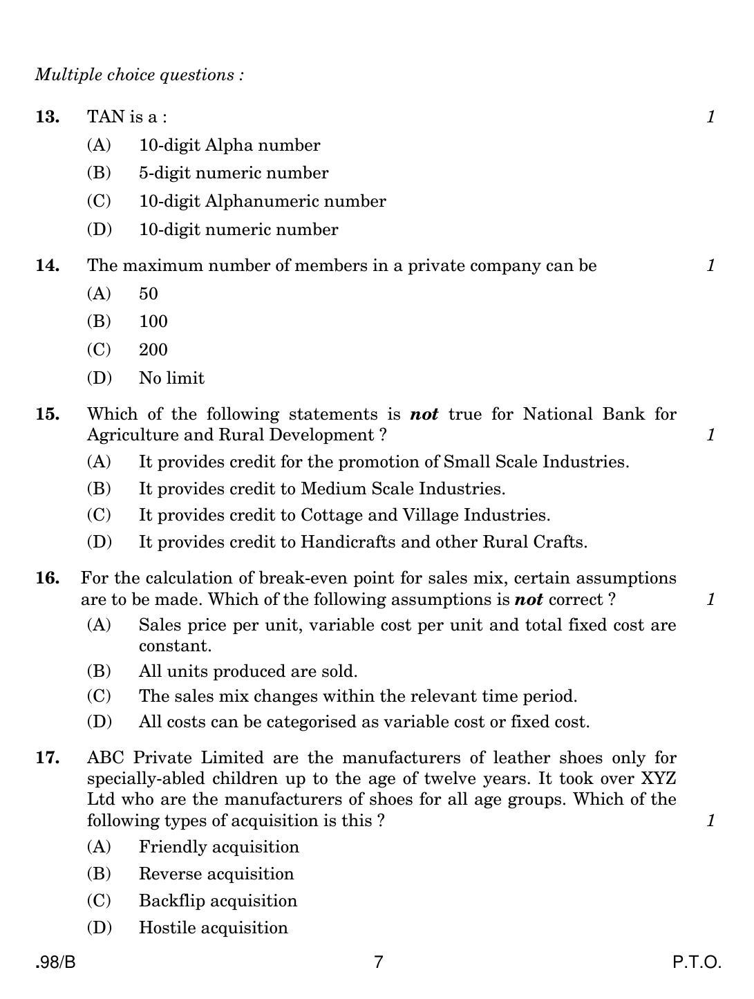 CBSE Class 12 Entrepreneurship 2020 Compartment Question Paper - Page 7