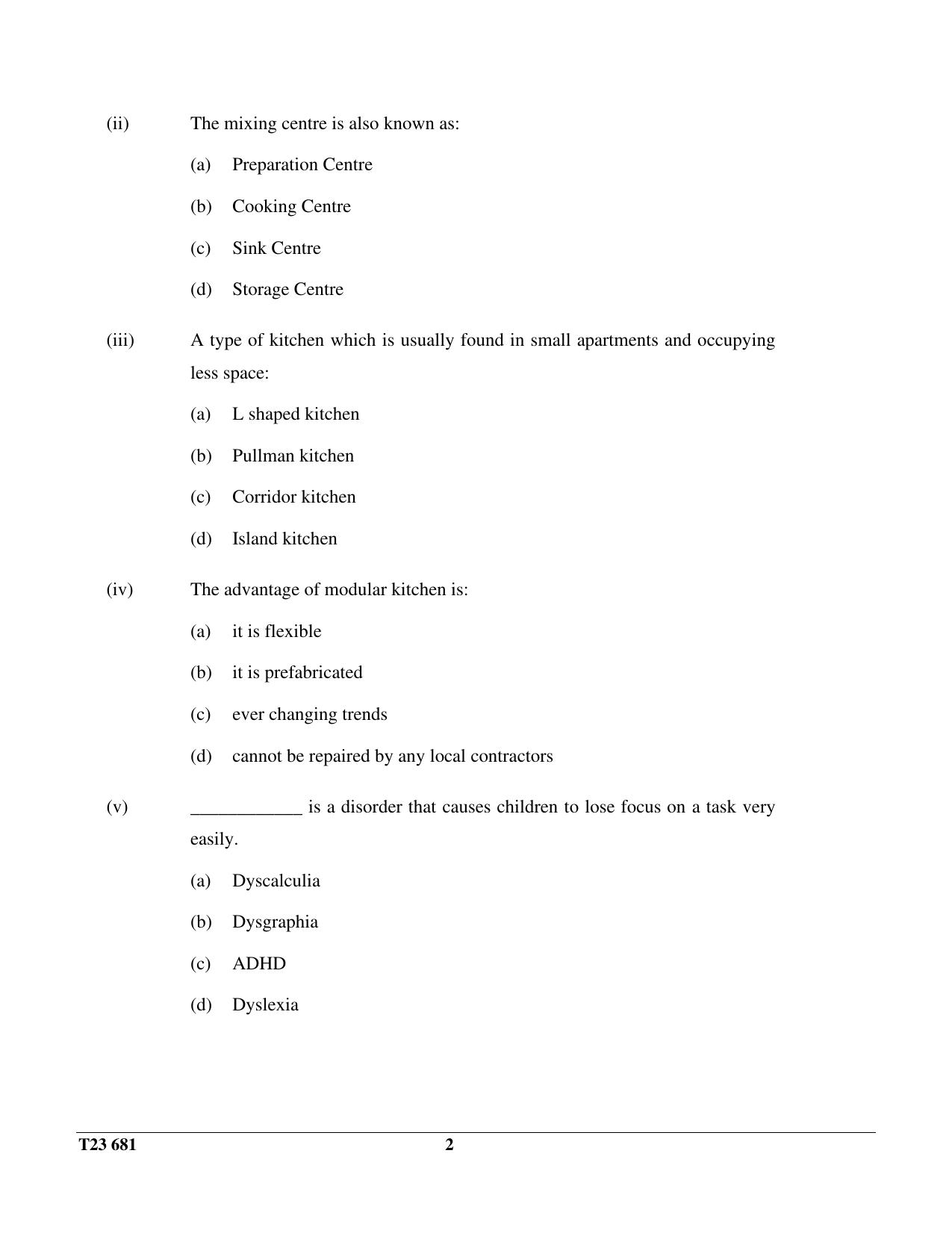 ICSE Class 10 HOME SCIENCE 2023 Question Paper - Page 2
