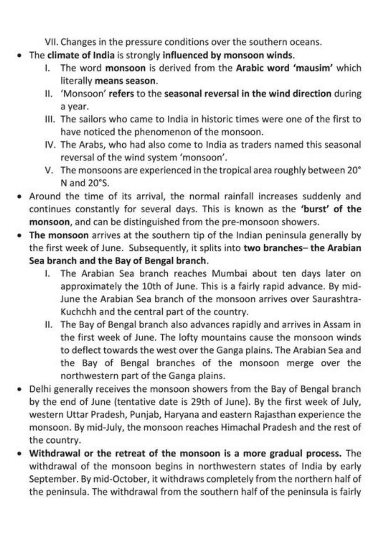 Class 9 Notes, Question & Practice Paper - Geography (Topic 4 : Climate) - Page 5