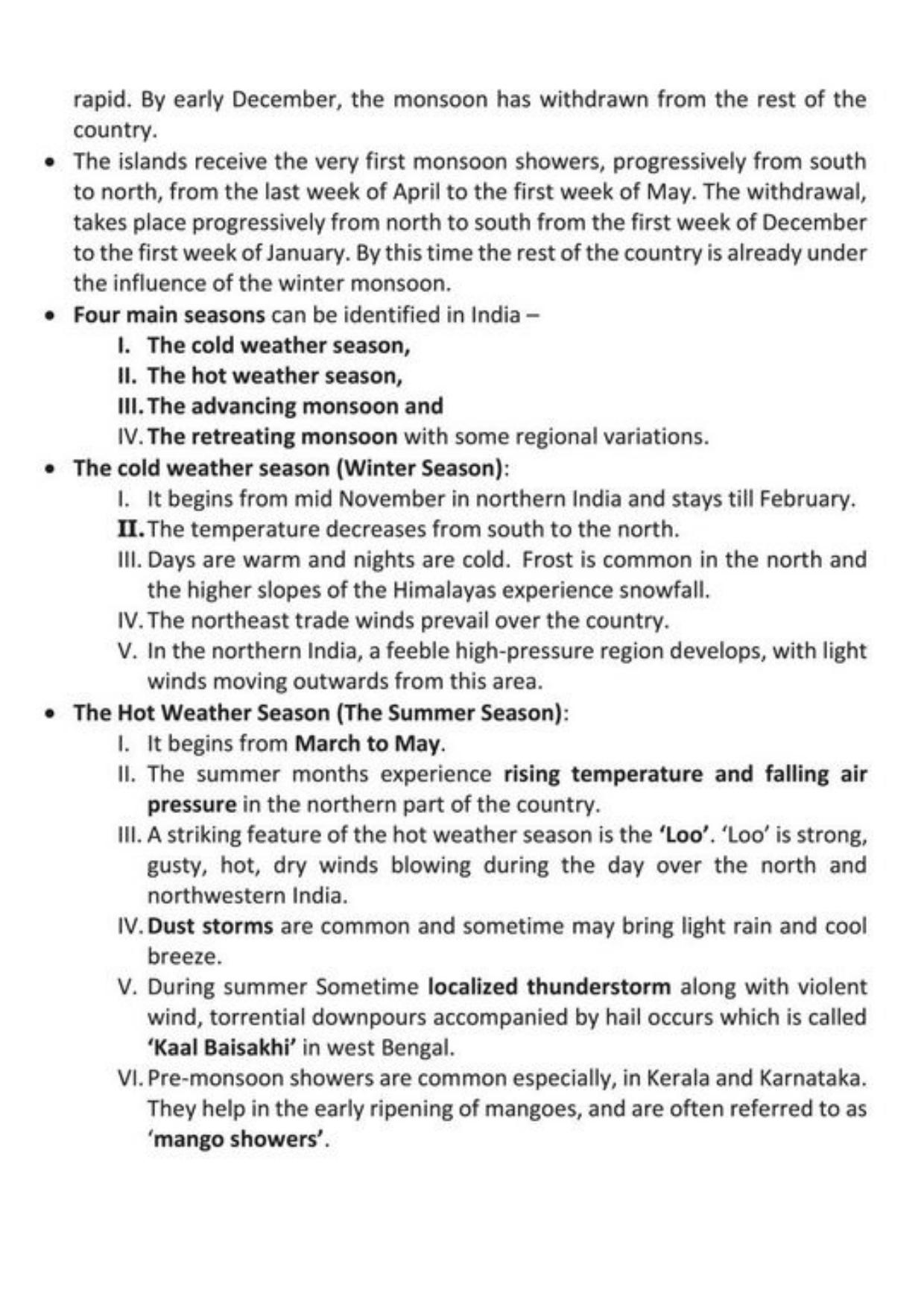 Class 9 Notes, Question & Practice Paper - Geography (Topic 4 : Climate) - Page 6