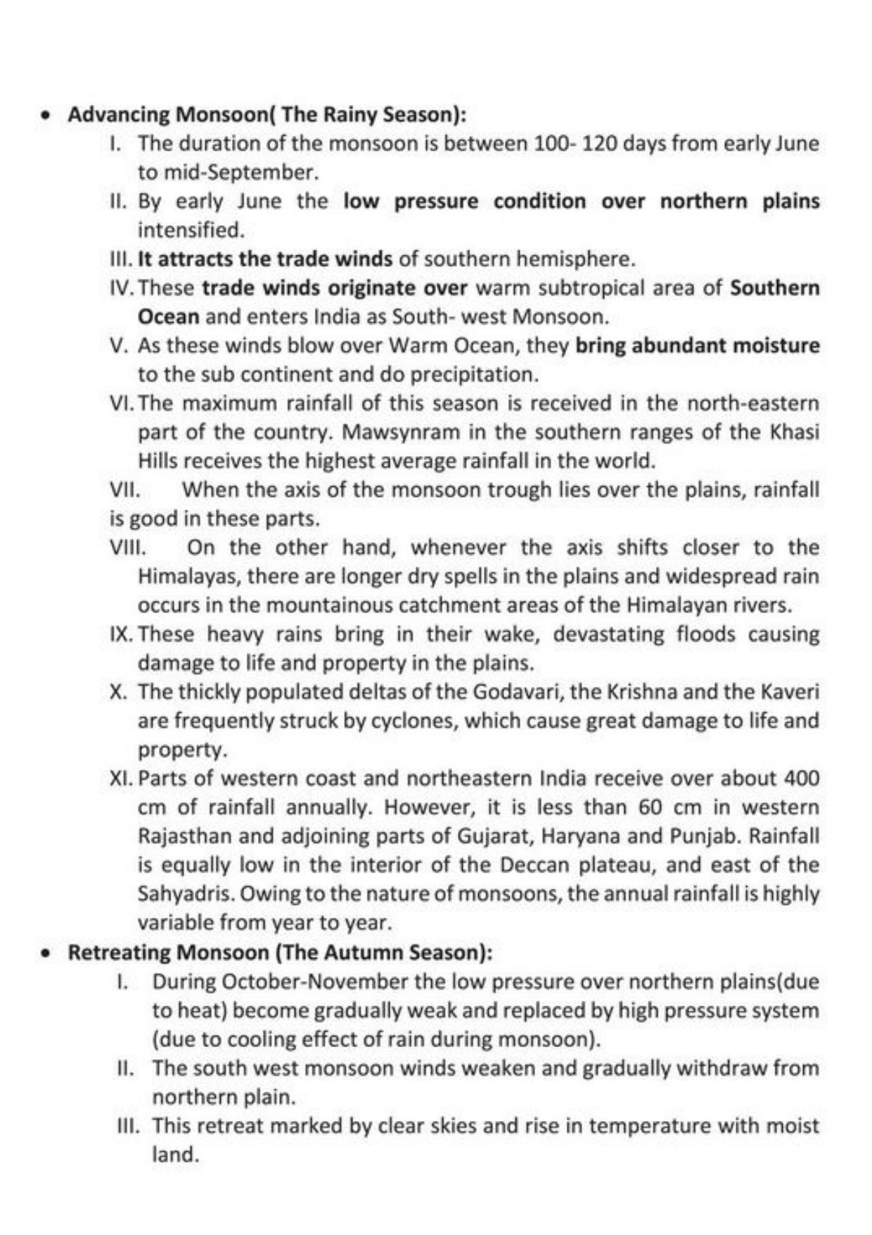 Class 9 Notes, Question & Practice Paper - Geography (Topic 4 : Climate) - Page 7