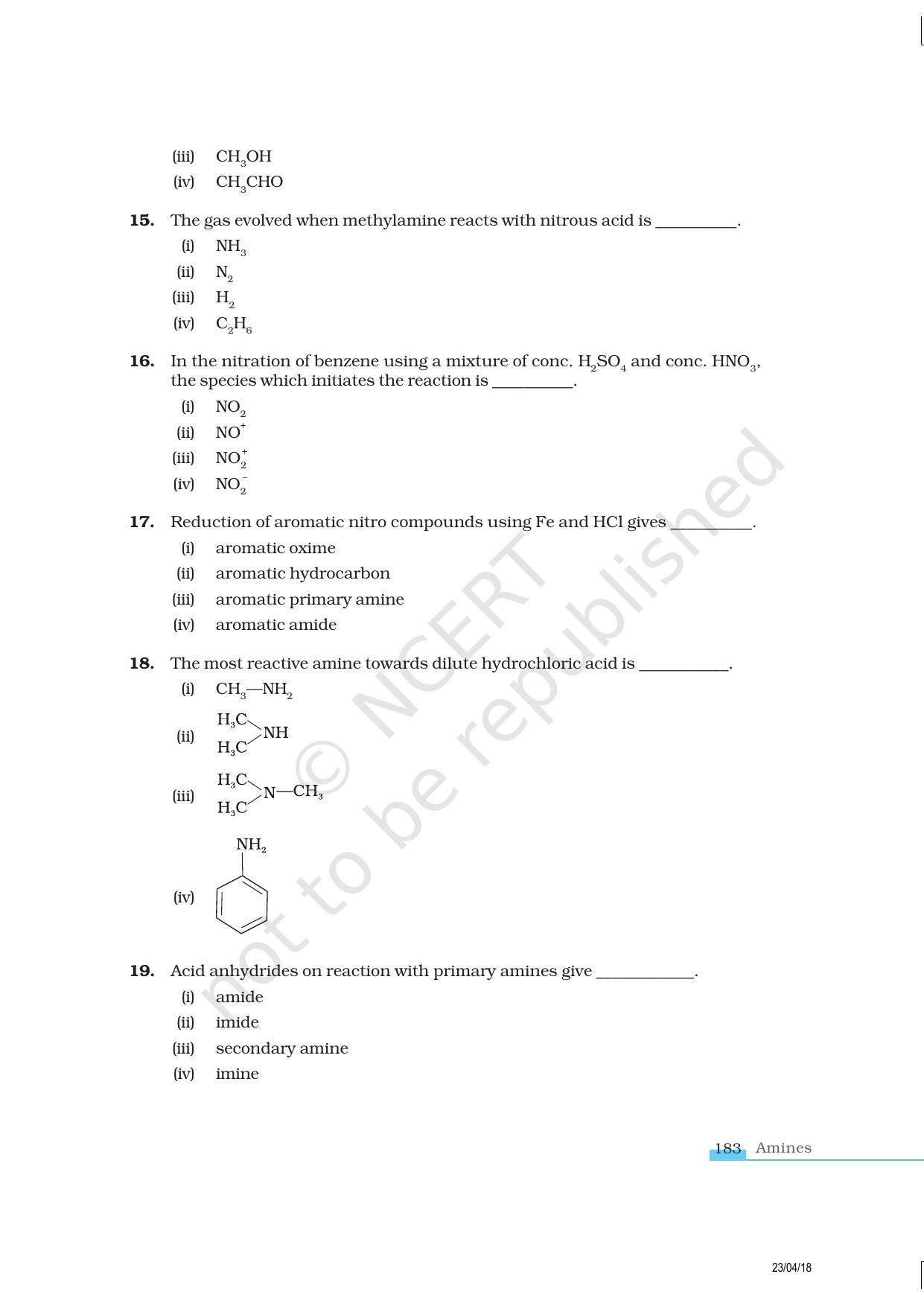 NCERT Exemplar Book for Class 12 Chemistry: Chapter 13 Amines - Page 4