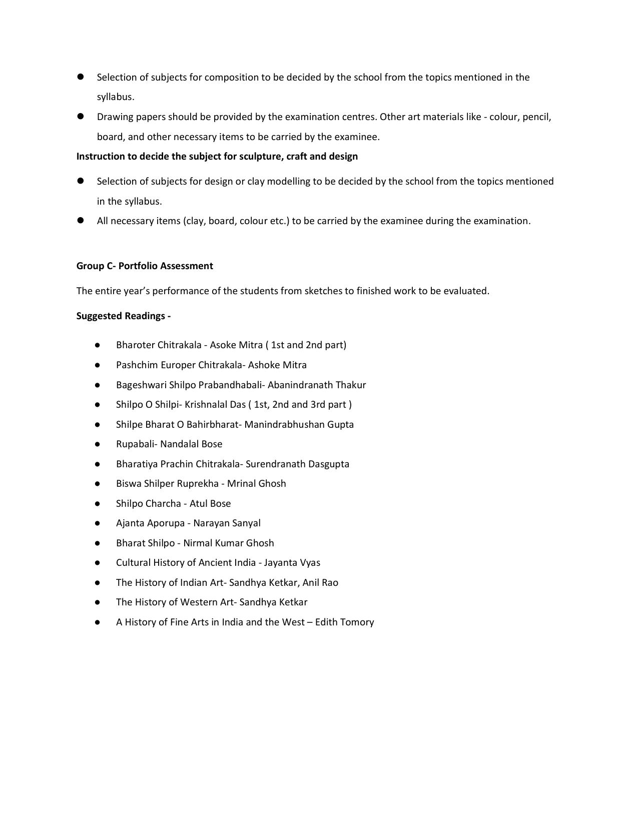 WBCHSE Class 11 & 12 Syllabus for Visual Arts (VISA) (SET III) - Page 8