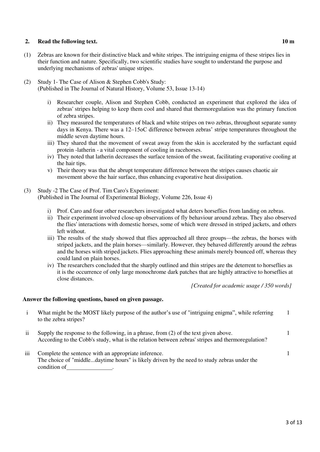 CBSE Class 12 English Core SET 2 Practice Questions 2023-24  - Page 3