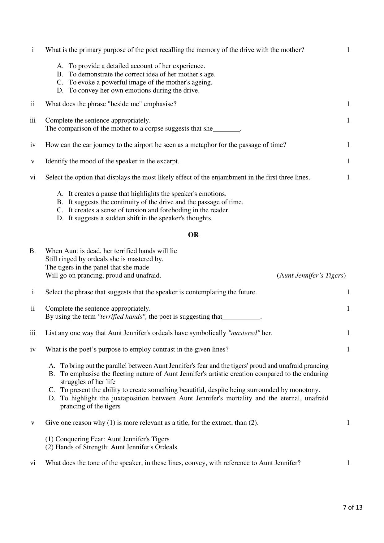 CBSE Class 12 English Core SET 2 Practice Questions 2023-24  - Page 7