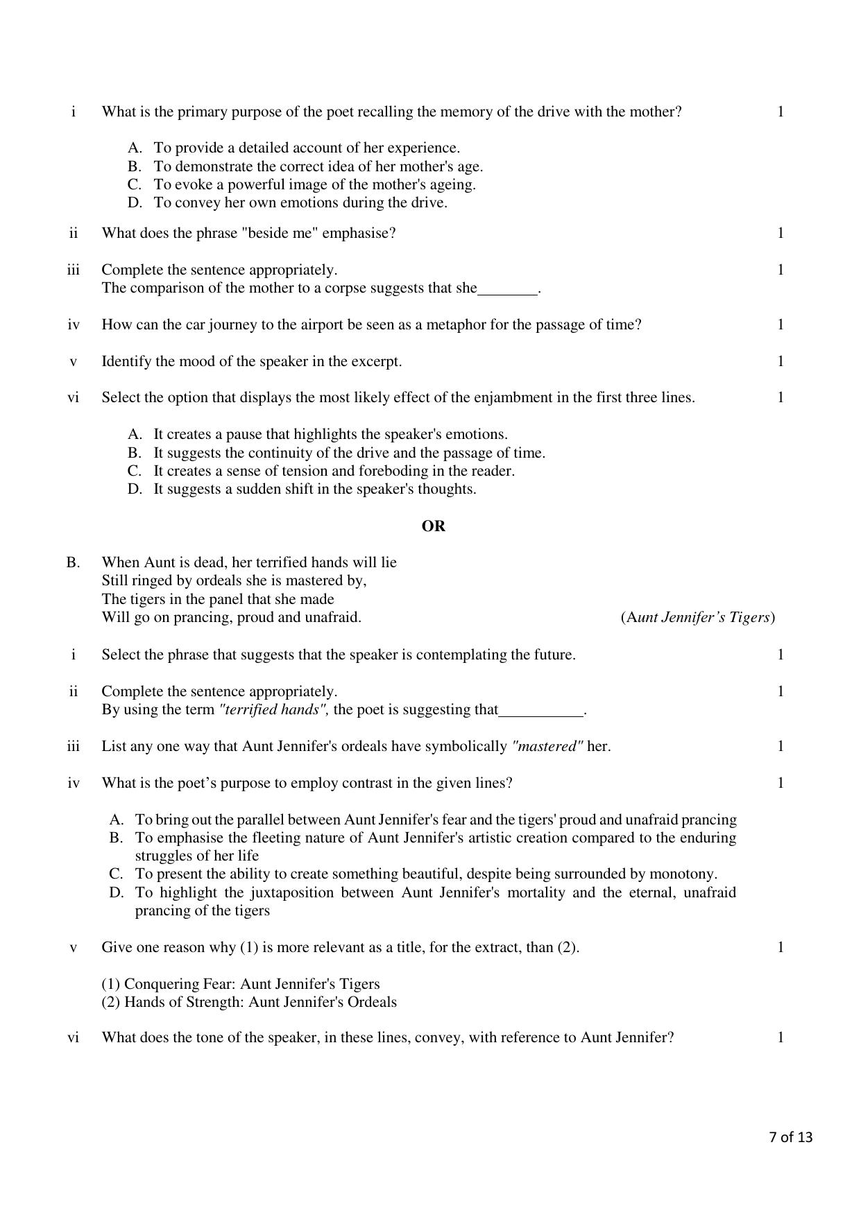 CBSE Class 12 English Core SET 2 Practice Questions 2023-24 - Page 7