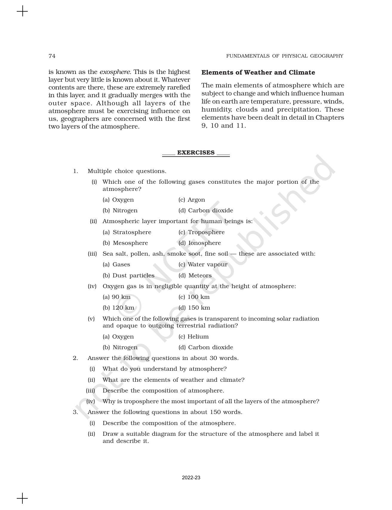 NCERT Book for Class 11 Geography (Part-I) Chapter 8 Composition and Structure of Atmosphere - Page 4
