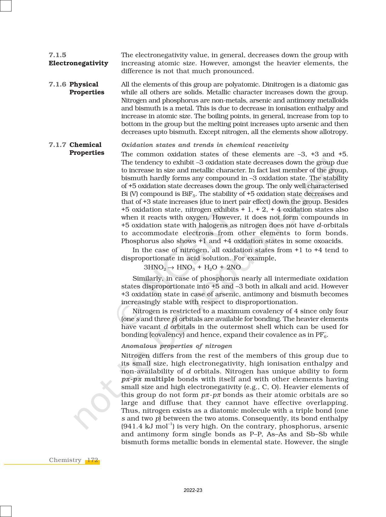 NCERT Book for Class 12 Chemistry Chapter 7 The p Block Elements - Page 3