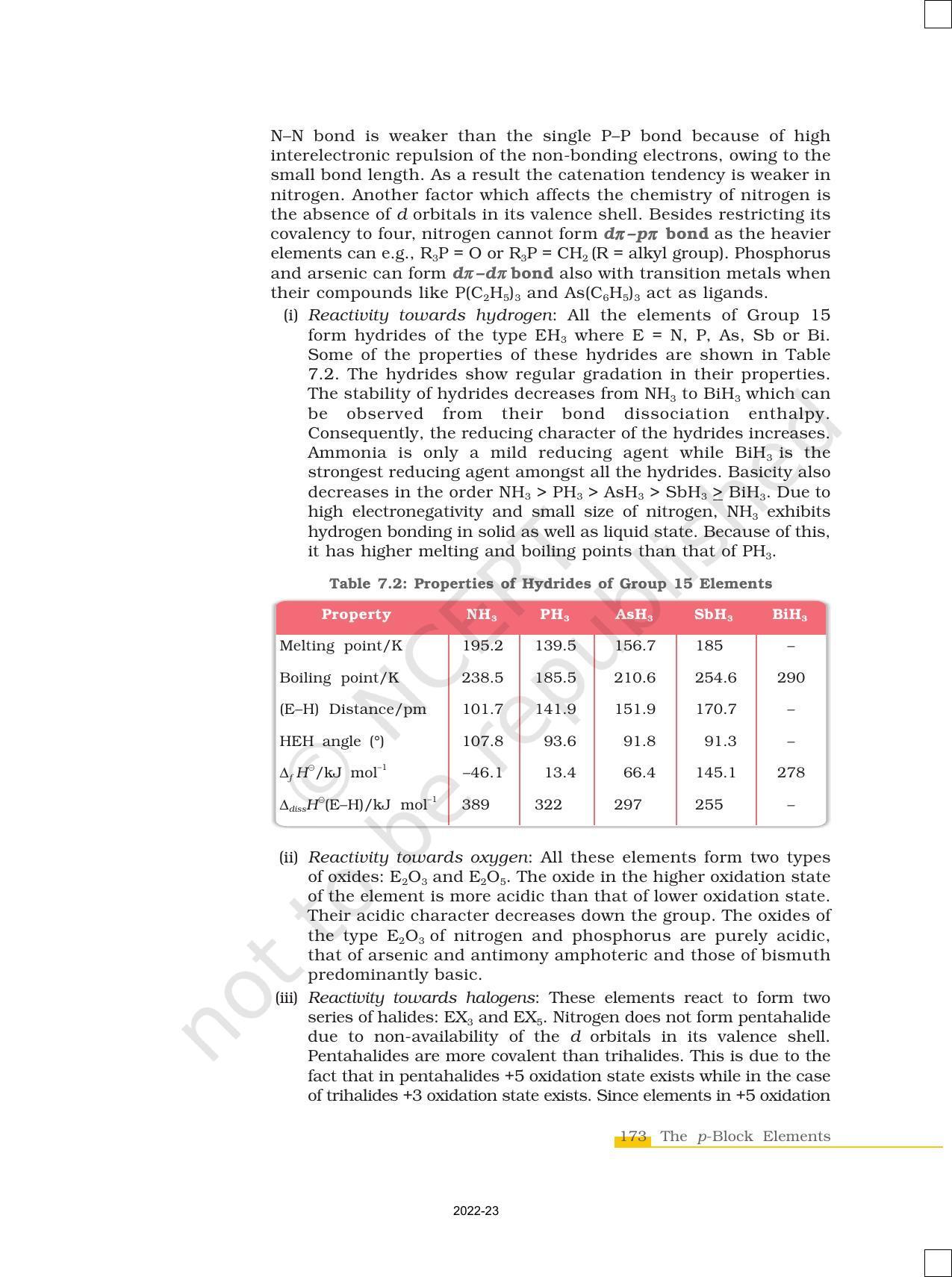 NCERT Book for Class 12 Chemistry Chapter 7 The p Block Elements - Page 4