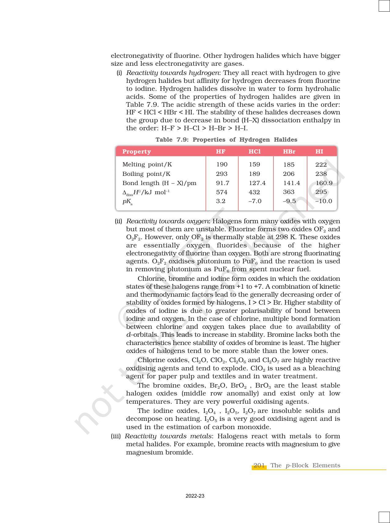 NCERT Book for Class 12 Chemistry Chapter 7 The p Block Elements - Page 32