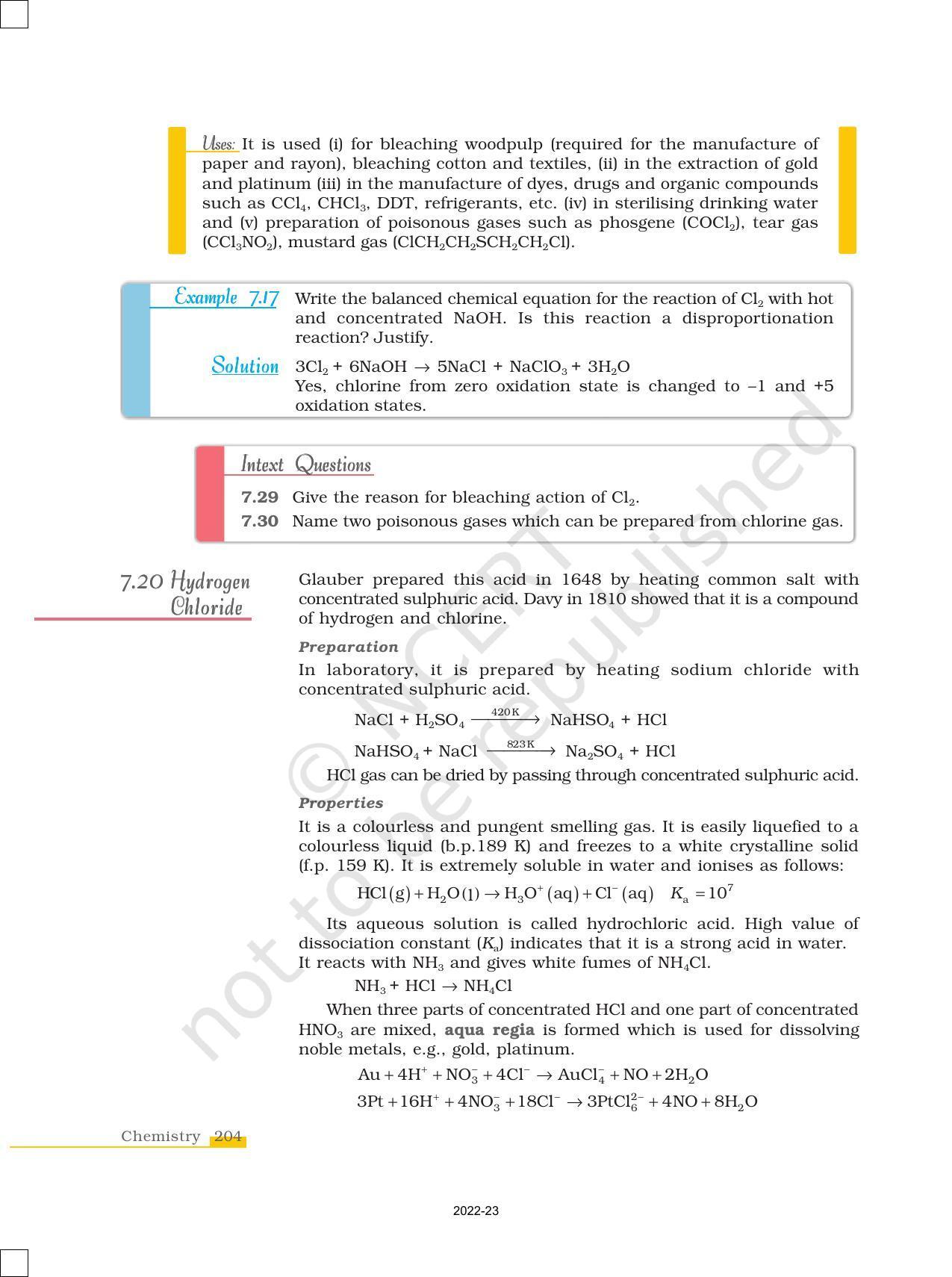 NCERT Book for Class 12 Chemistry Chapter 7 The p Block Elements - Page 35