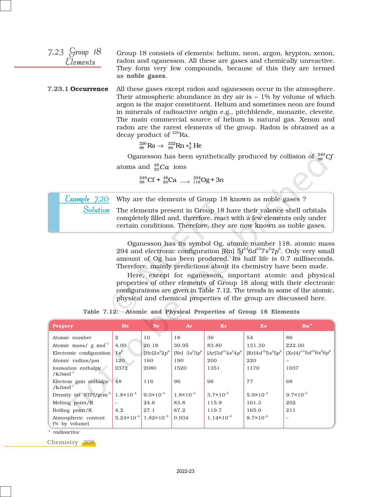 NCERT Book for Class 12 Chemistry Chapter 7 The p Block Elements - Page 39
