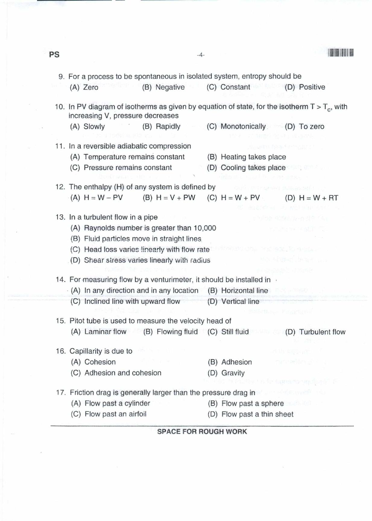 Karnataka PGCET 2018 Polymer Science and Technology Question Paper - Page 4