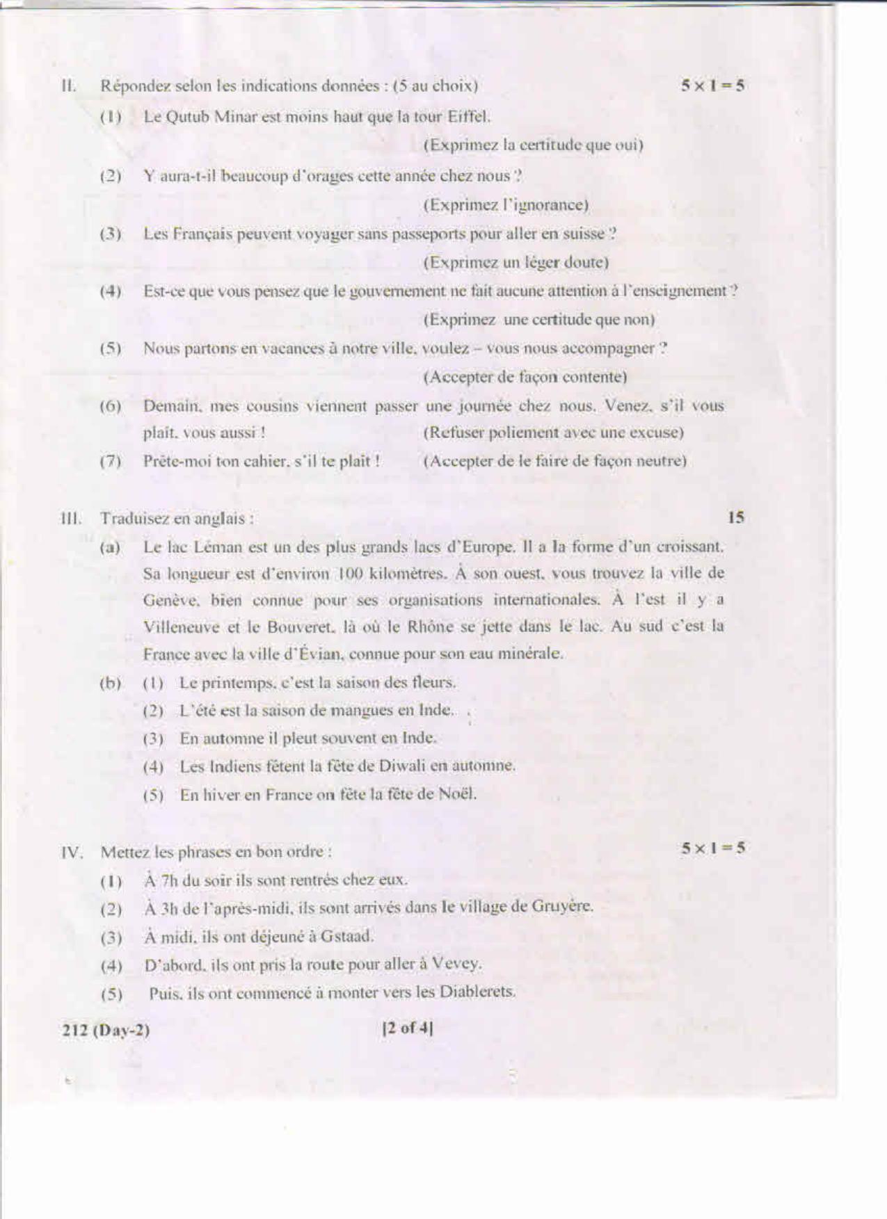 AP Inter 2nd Year French-II May-2019-General Question Paper - Page 2