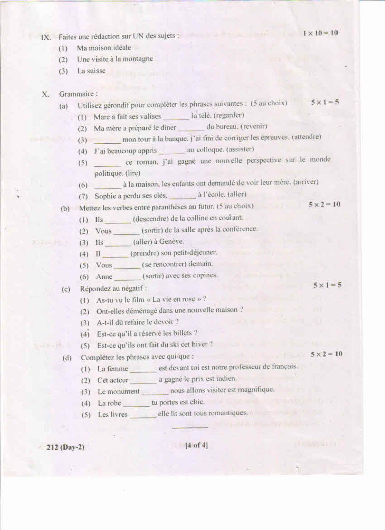 AP Inter 2nd Year French-II May-2019-General Question Paper - Page 4