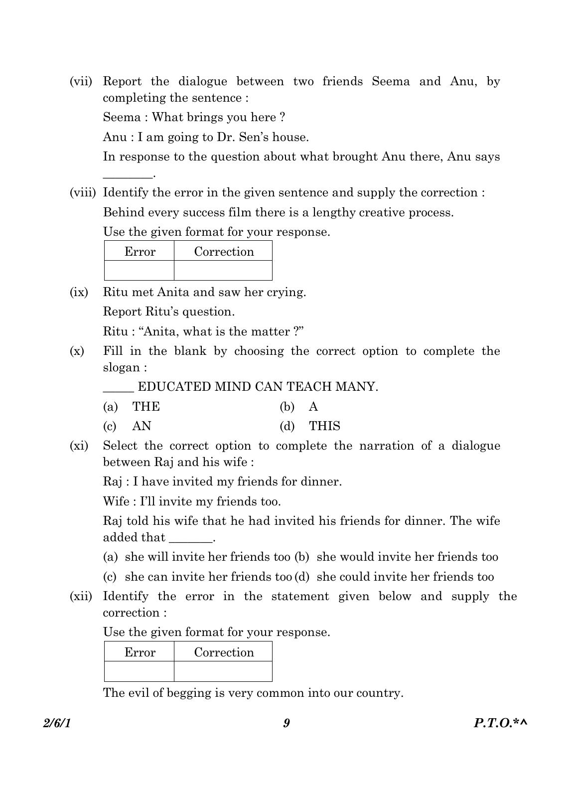 CBSE Class 10 2-6-1_English Language And Literature 2023 Question Paper - Page 9