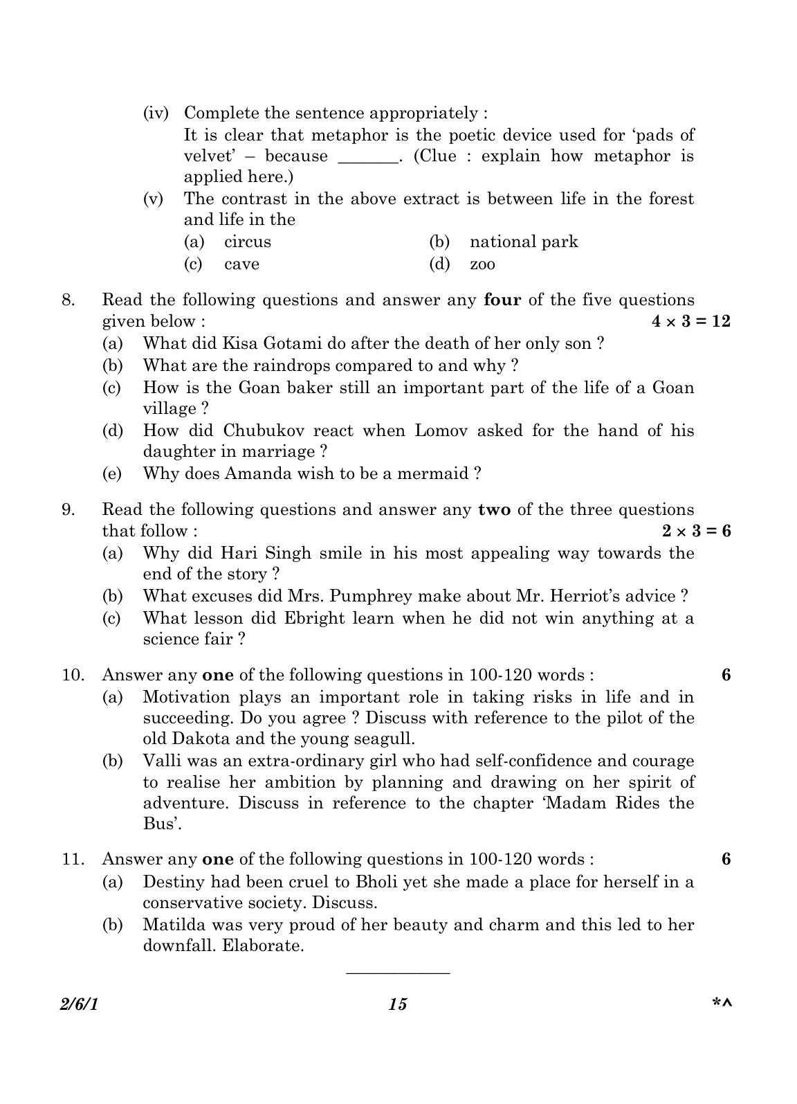 CBSE Class 10 2-6-1_English Language And Literature 2023 Question Paper - Page 15