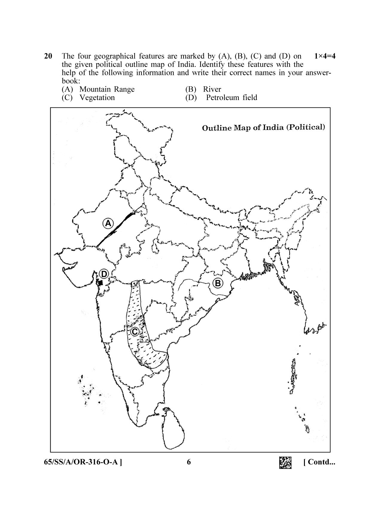 NIOS 2023 Class 12 Odia (Geography) Question Paper - Page 6