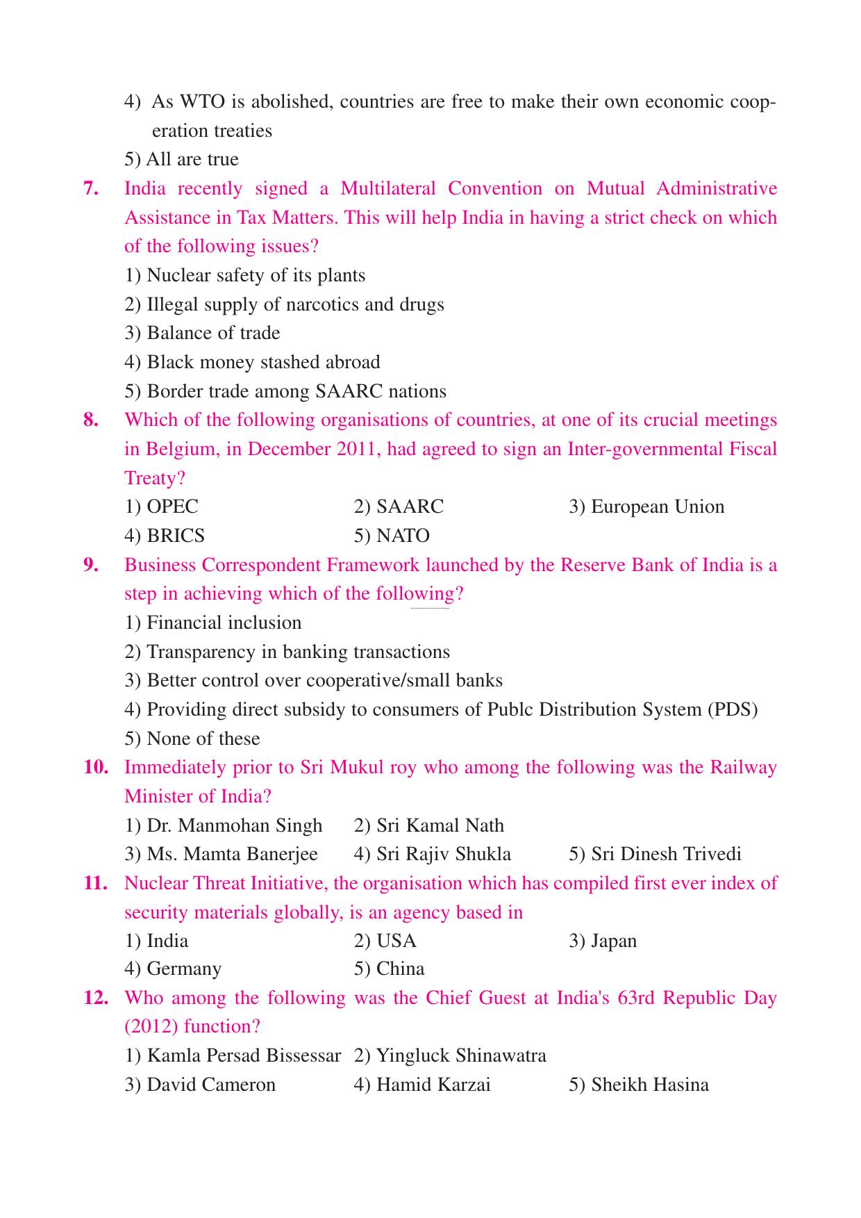 Punjab B.Ed Question Papers for General Awareness - Page 2