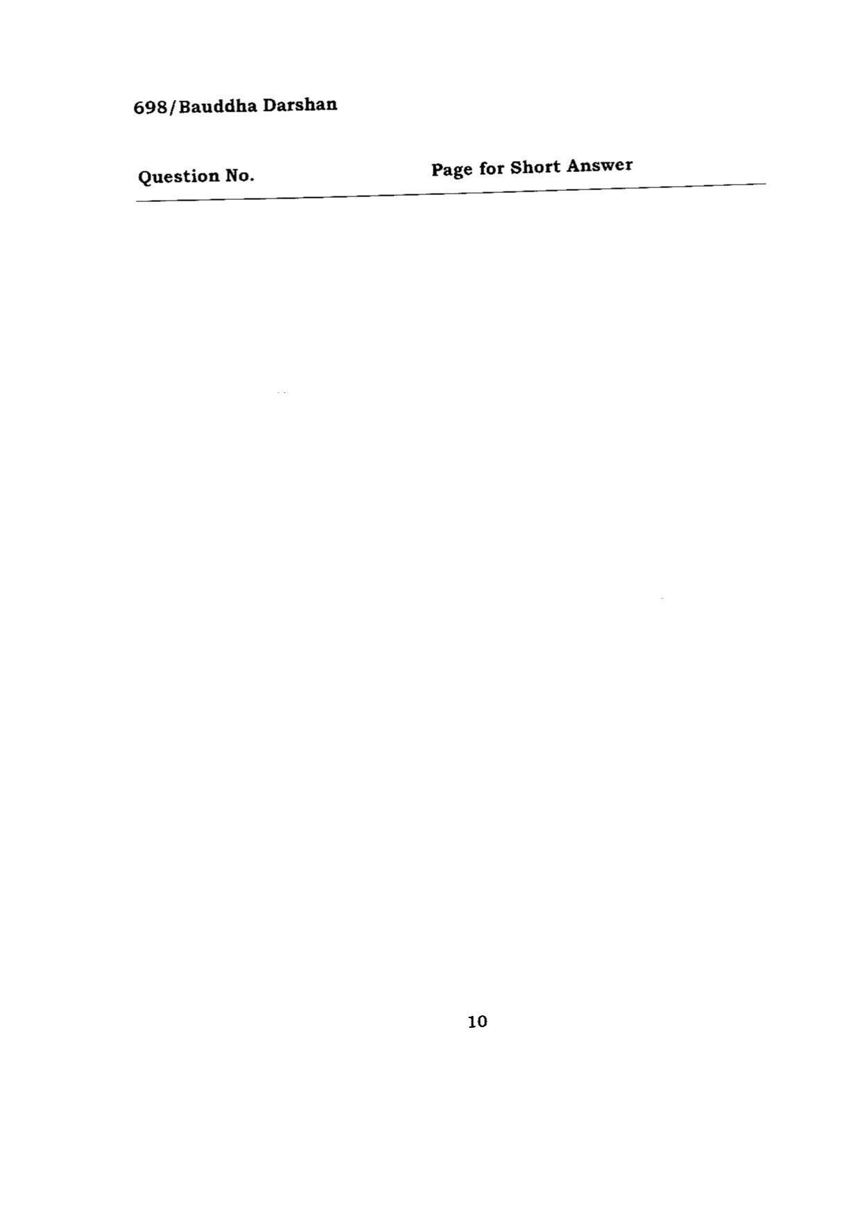 BHU RET BUDDHA DARSAN 2015 Question Paper - Page 10