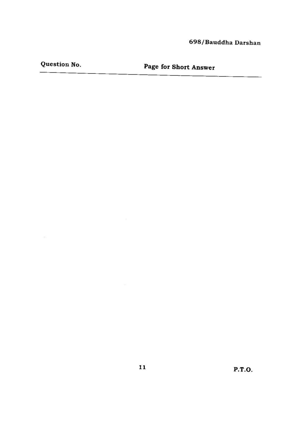 BHU RET BUDDHA DARSAN 2015 Question Paper - Page 11