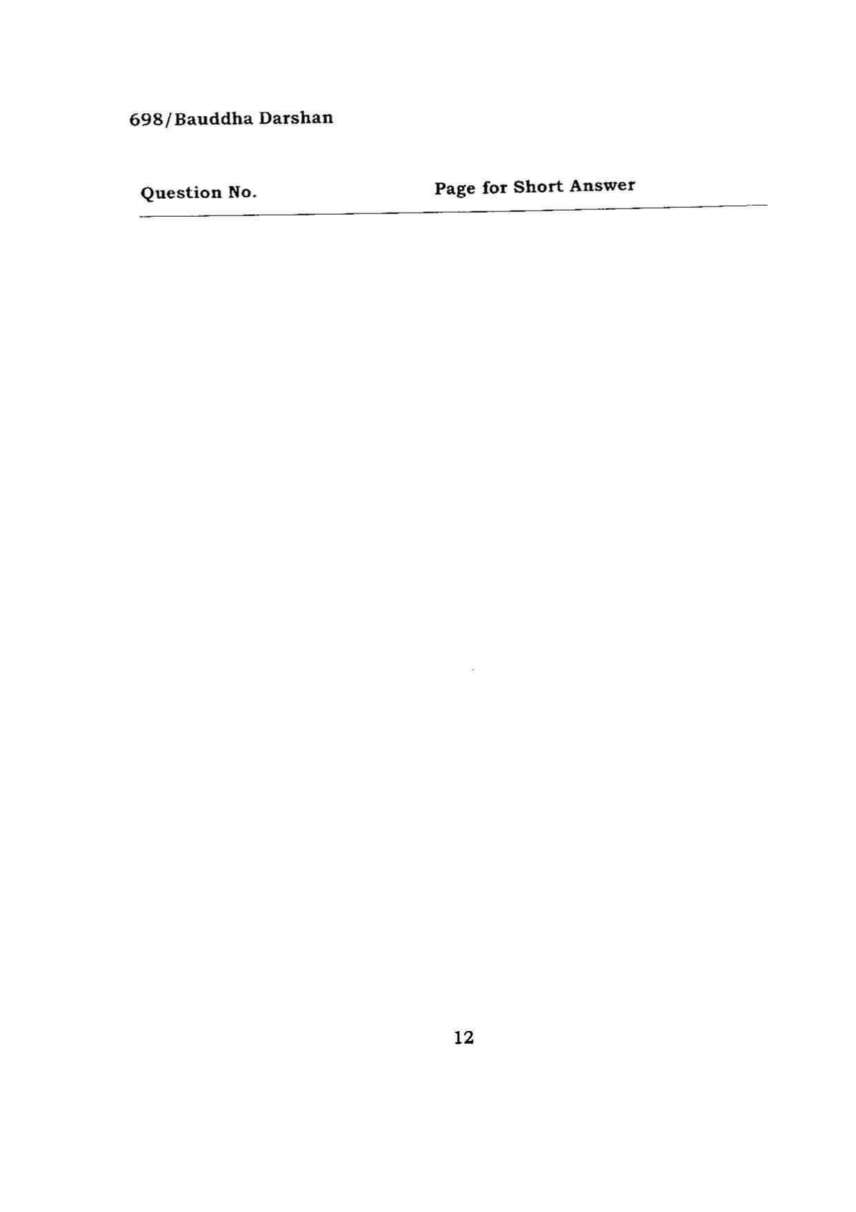 BHU RET BUDDHA DARSAN 2015 Question Paper - Page 12
