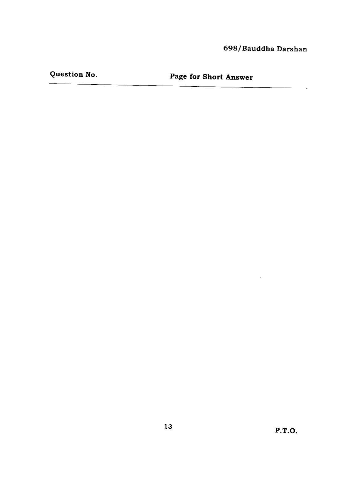 BHU RET BUDDHA DARSAN 2015 Question Paper - Page 13
