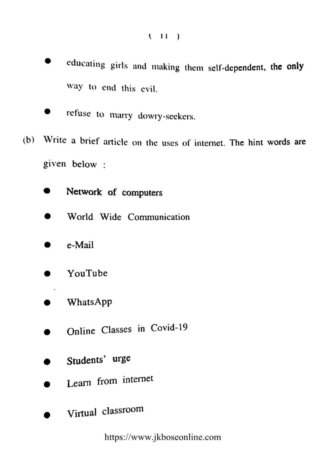 JKBOSE CLASS 10 English (5500-A) 2021 - Page 11