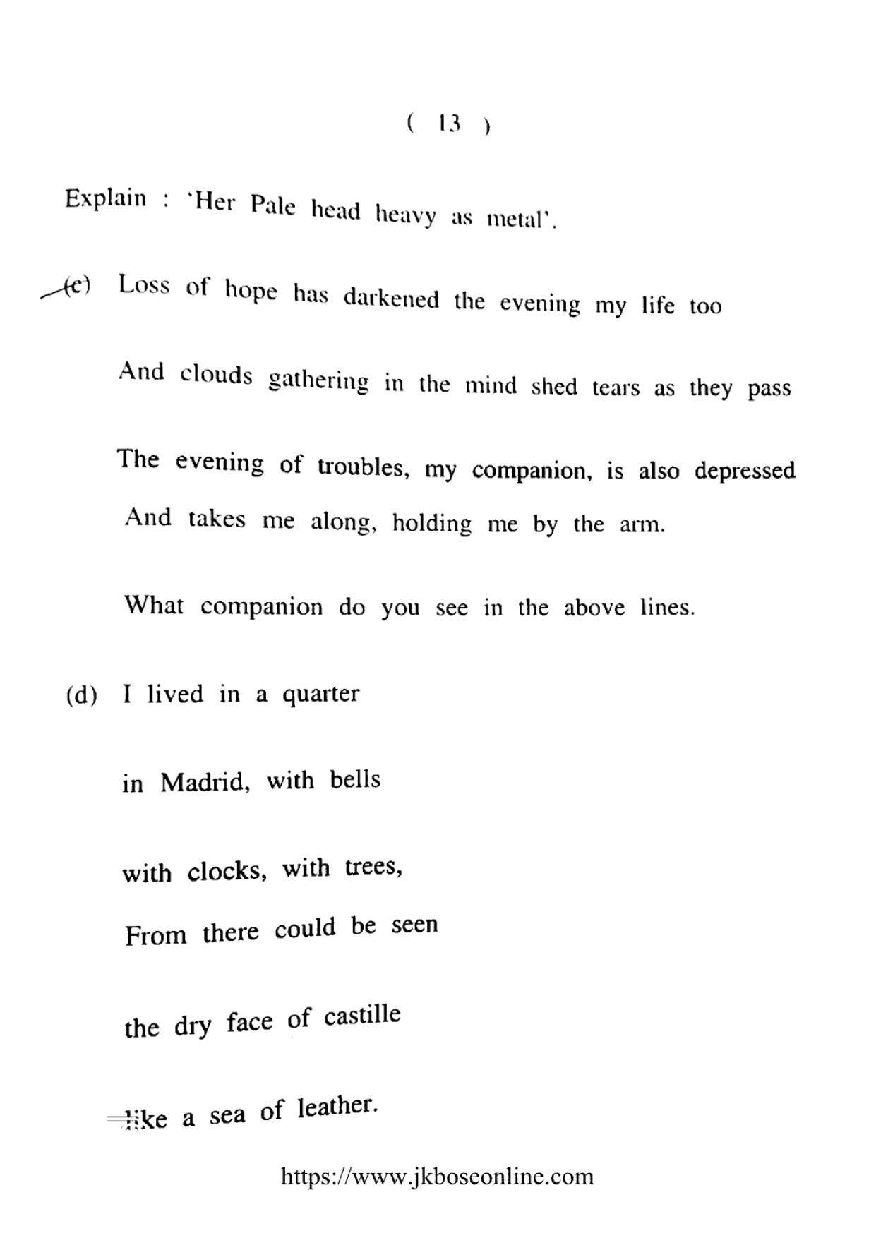JKBOSE CLASS 10 English (5500-A) 2021 - Page 13
