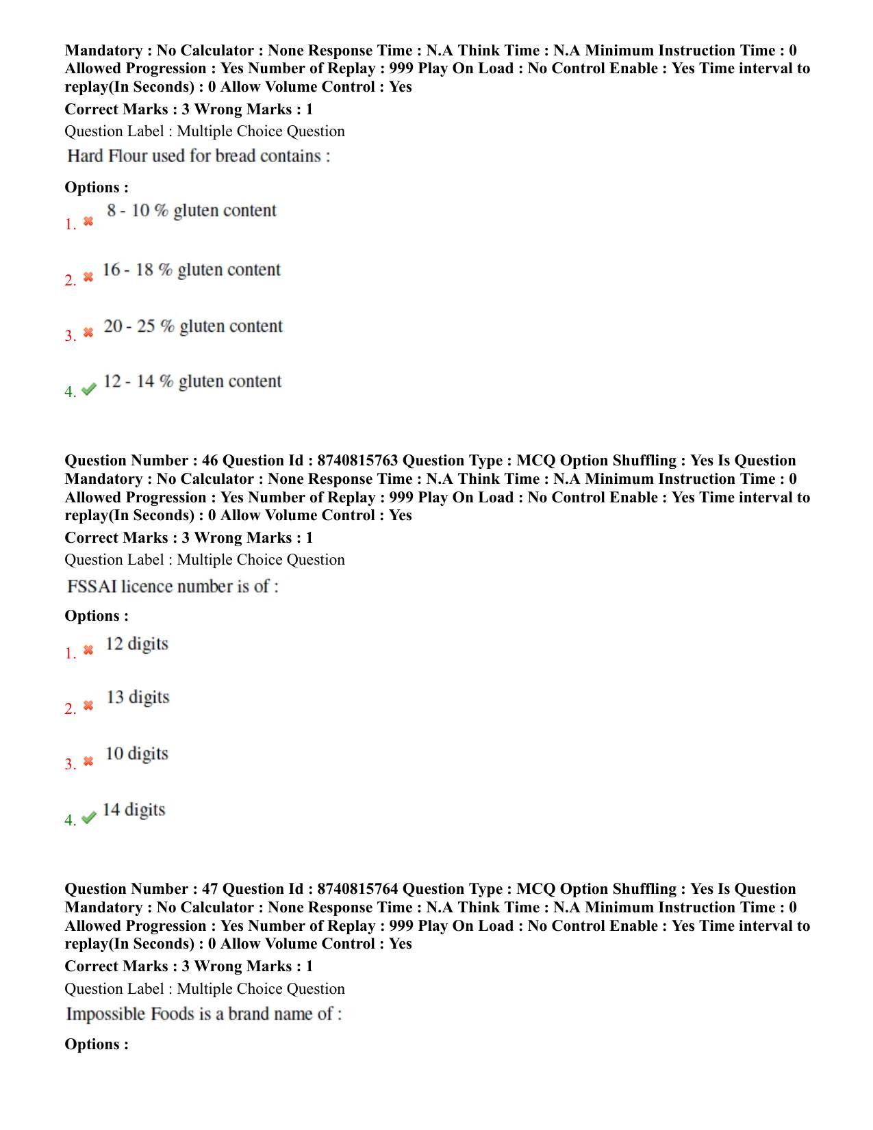 BHU RET Food Technology 2020 Question Paper - Page 30